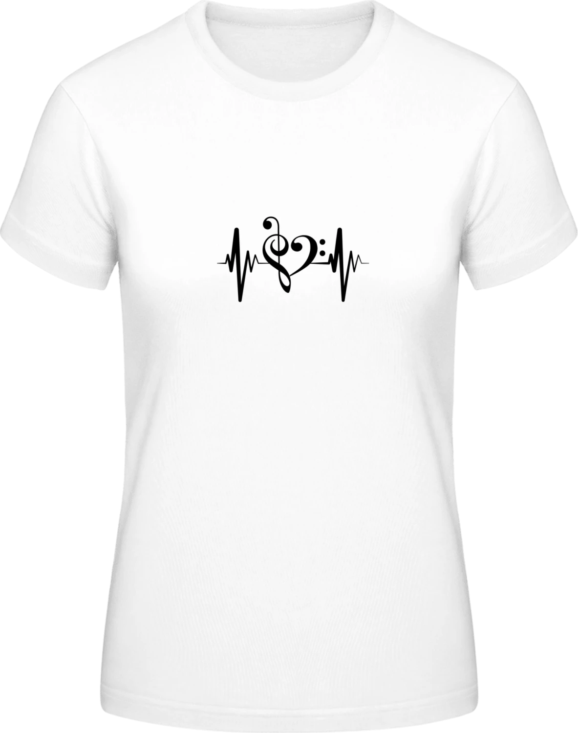 Music Pulse - White #E190 women T-Shirt - Front