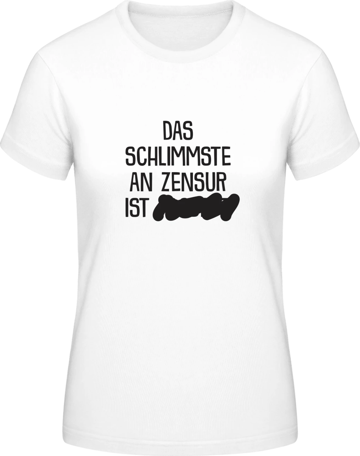 Zensur - White #E190 women T-Shirt - Front