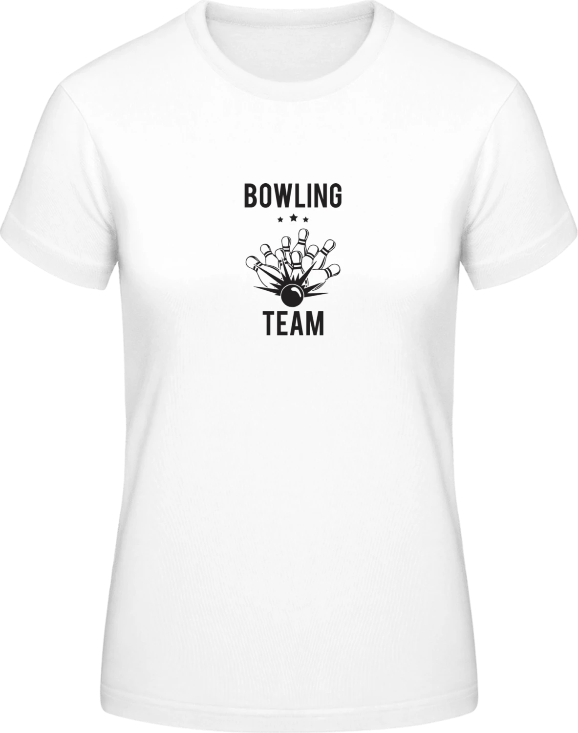 Stars Bowling Team - White #E190 women T-Shirt - Front