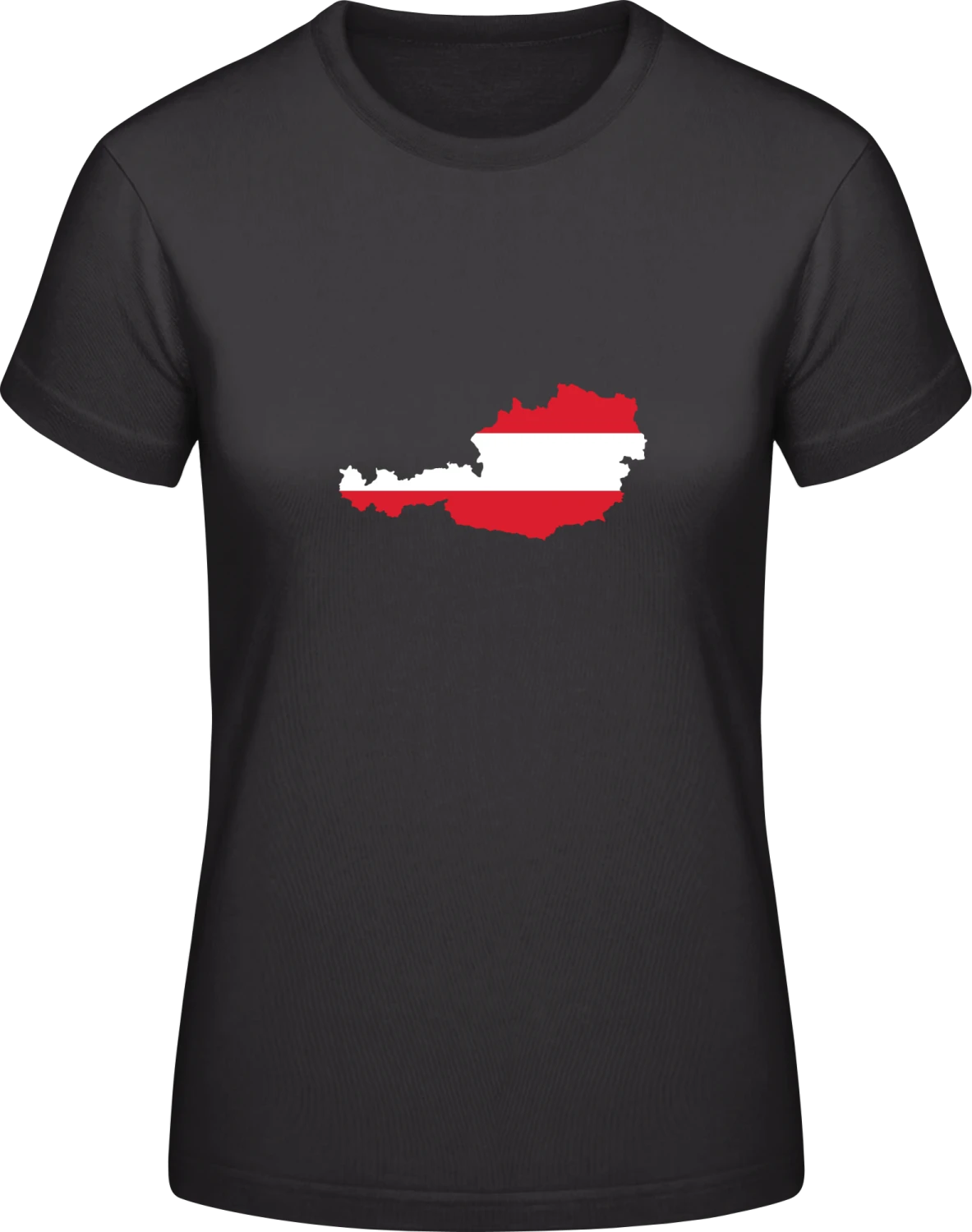 Austria Map - Black #E190 women T-Shirt - Front