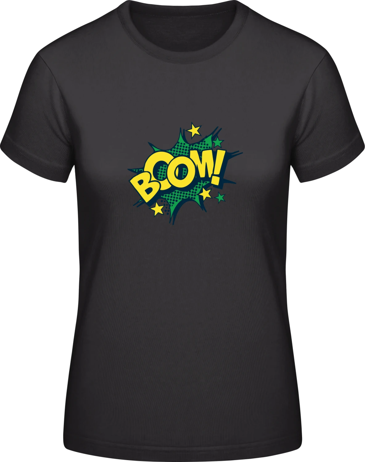 Boom Comic Style - Black #E190 women T-Shirt - Front