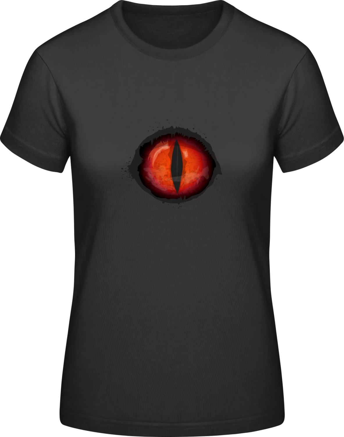 Scary Red Monster Eye - Black #E190 women T-Shirt - Front