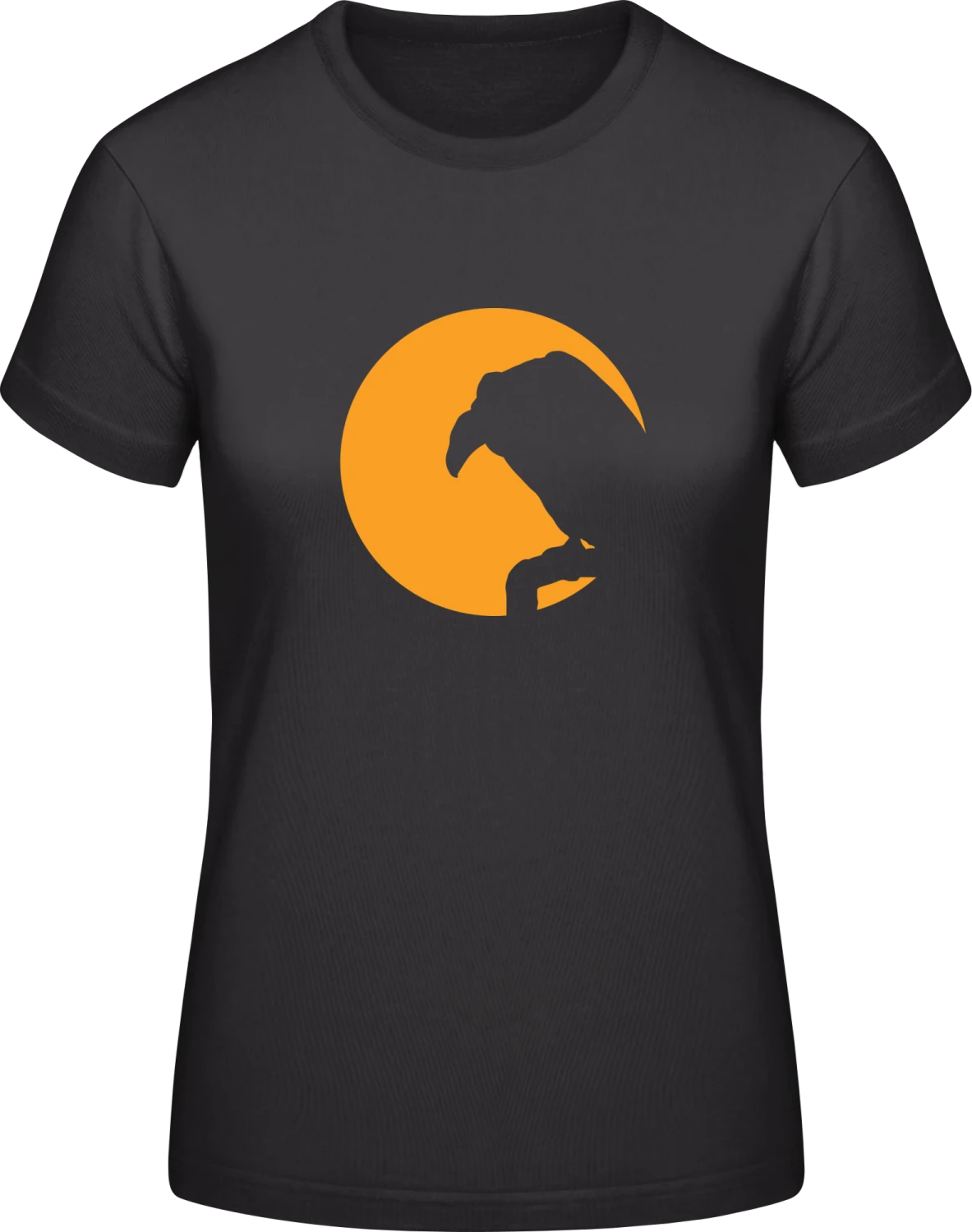 Vulture In The Night - Black #E190 women T-Shirt - Front