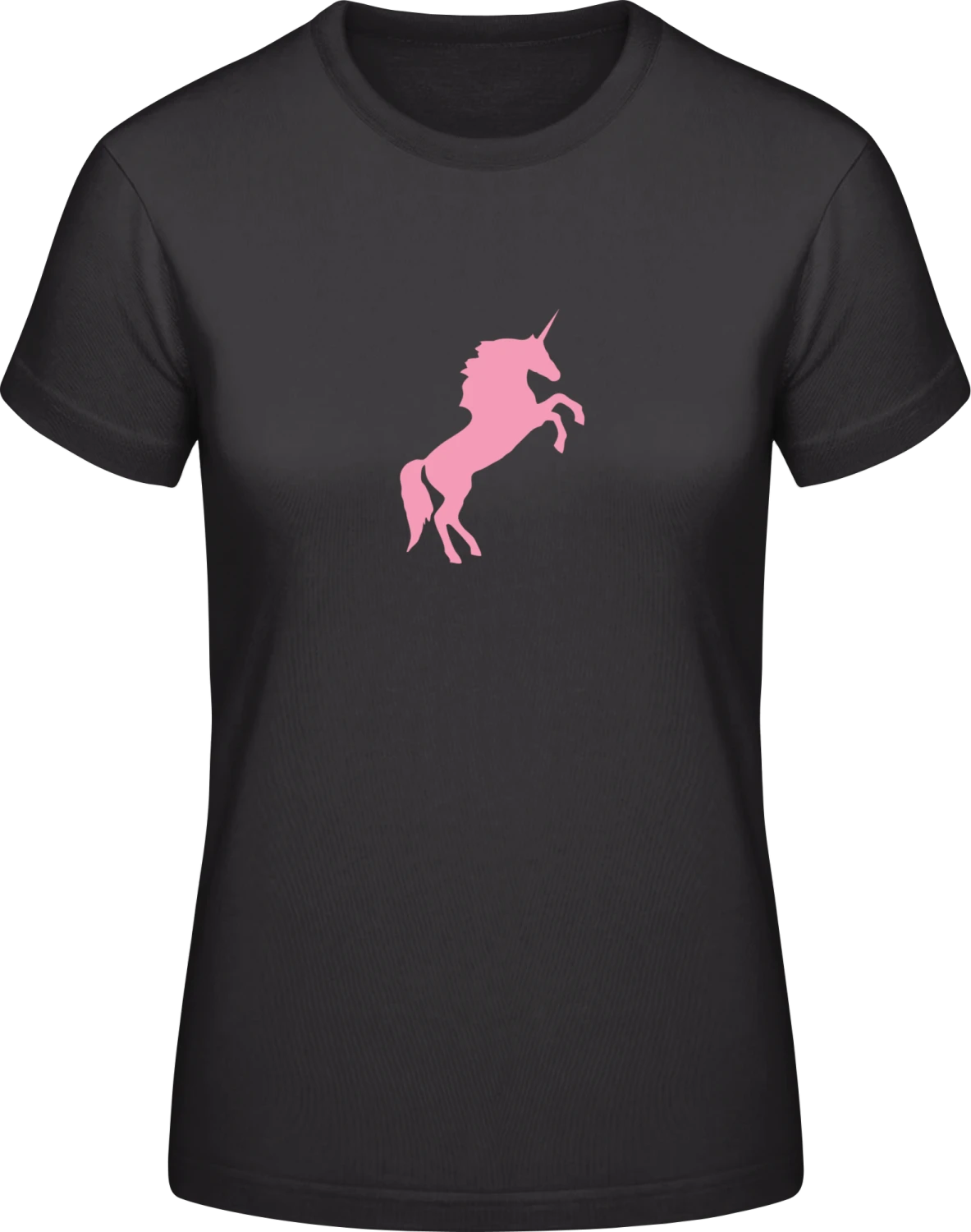 Unicorn Silhouette - Black #E190 women T-Shirt - Front