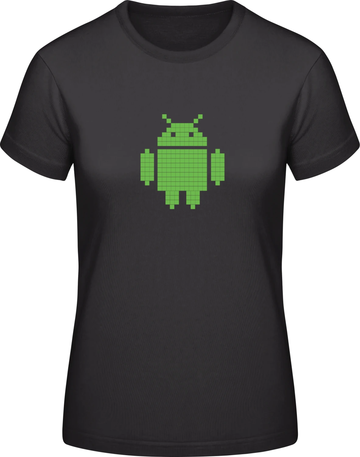 Android Robot - Black #E190 women T-Shirt - Front