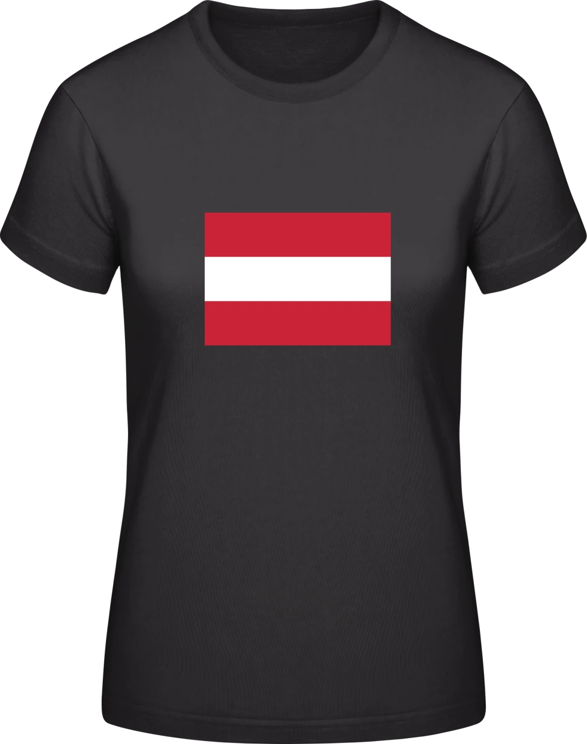 Austria Flag - Black #E190 women T-Shirt - Front