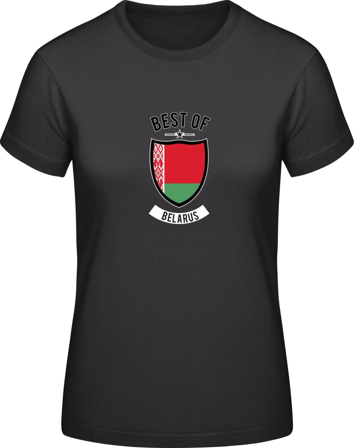 Best of Belarus - Black #E190 women T-Shirt - Front