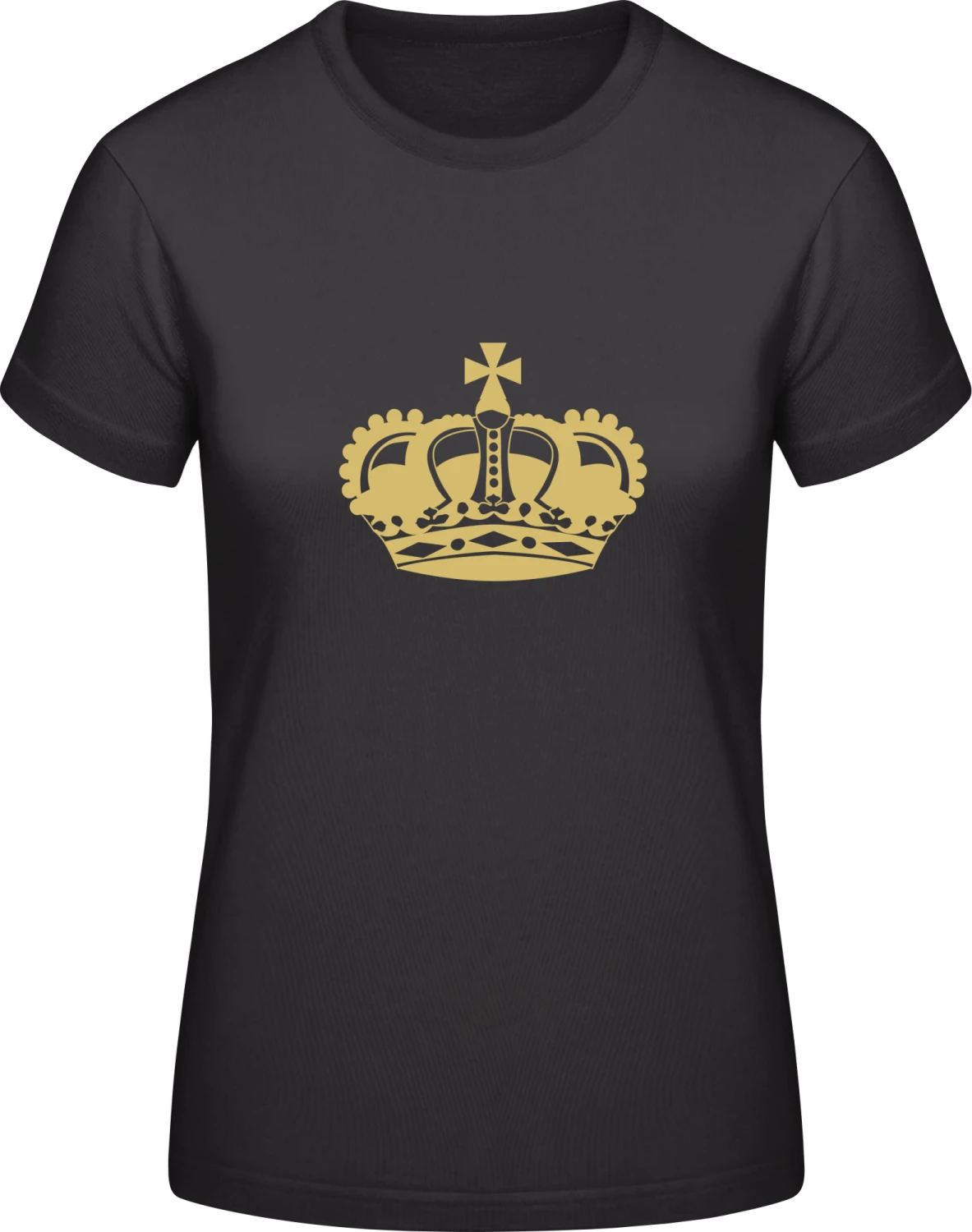 Crown - Black #E190 women T-Shirt - Front