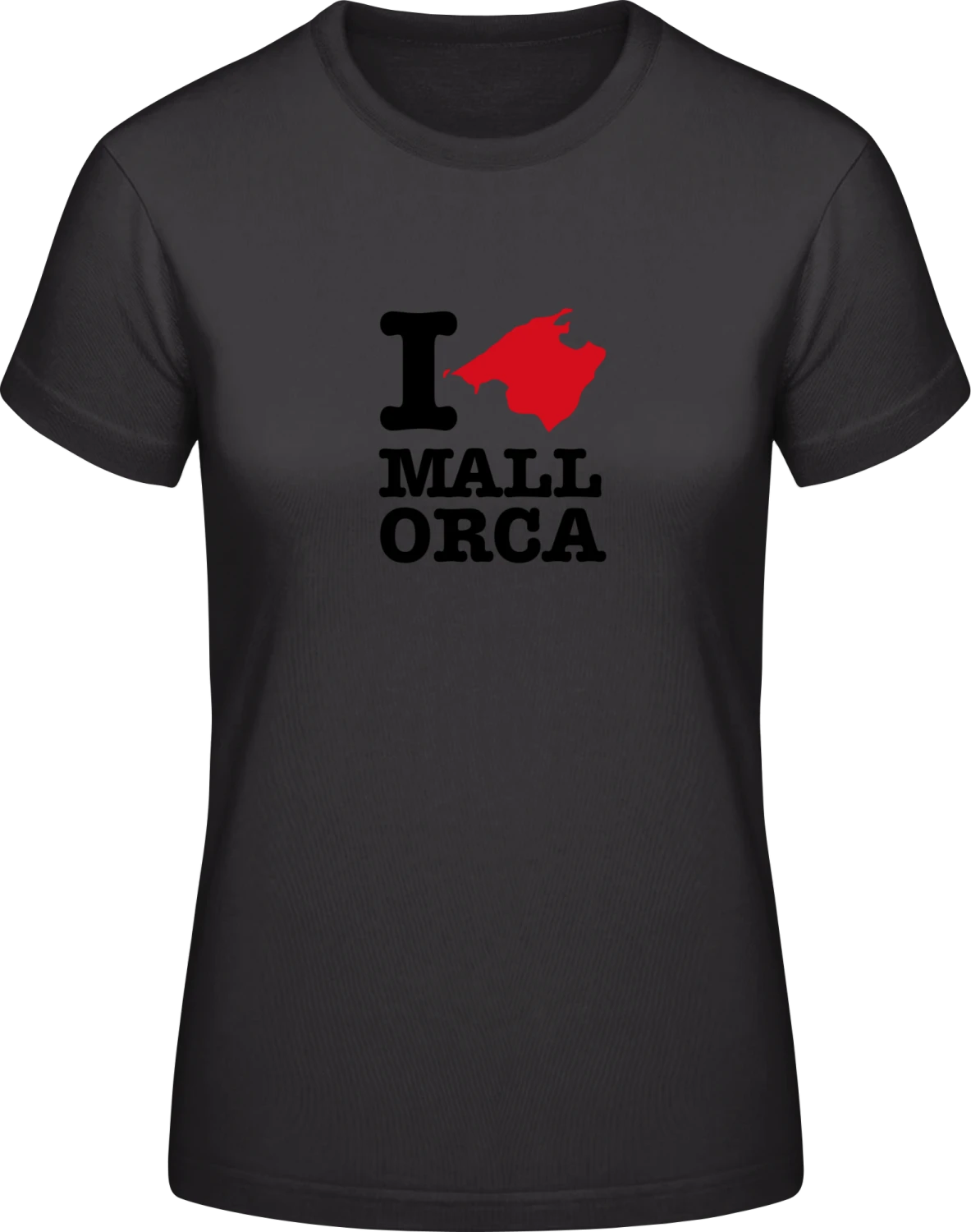 I Love Mallorca - Black #E190 women T-Shirt - Front