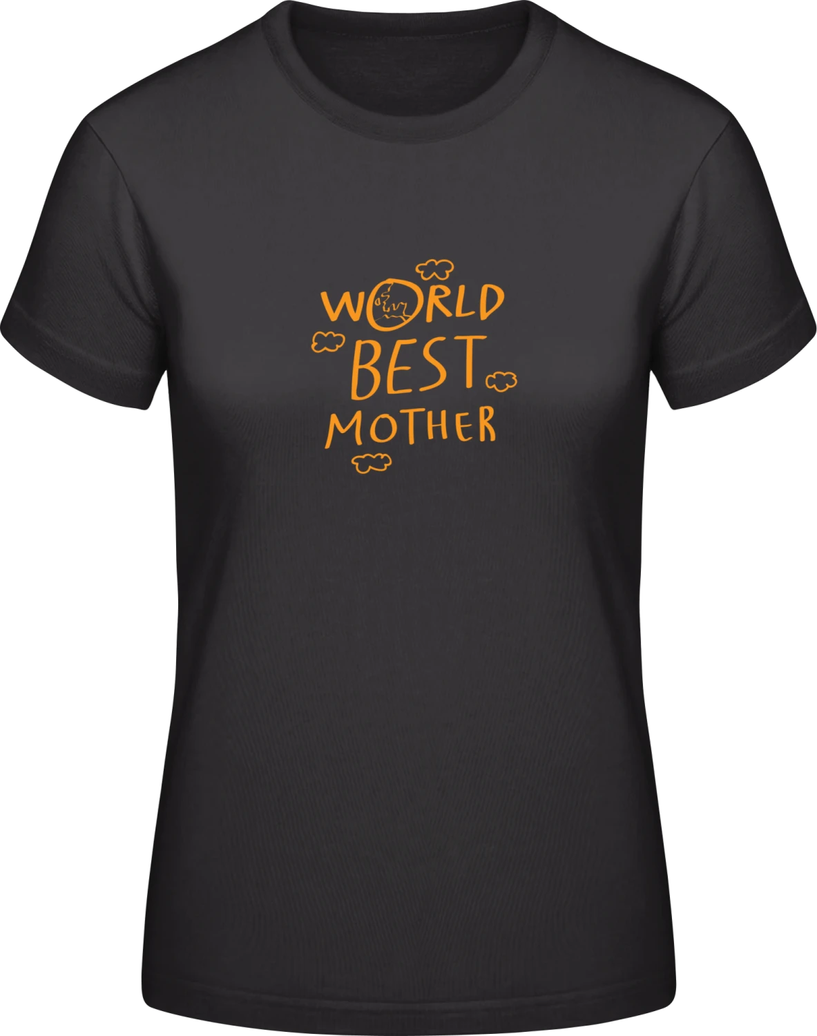 World Best Mother - Black #E190 women T-Shirt - Front