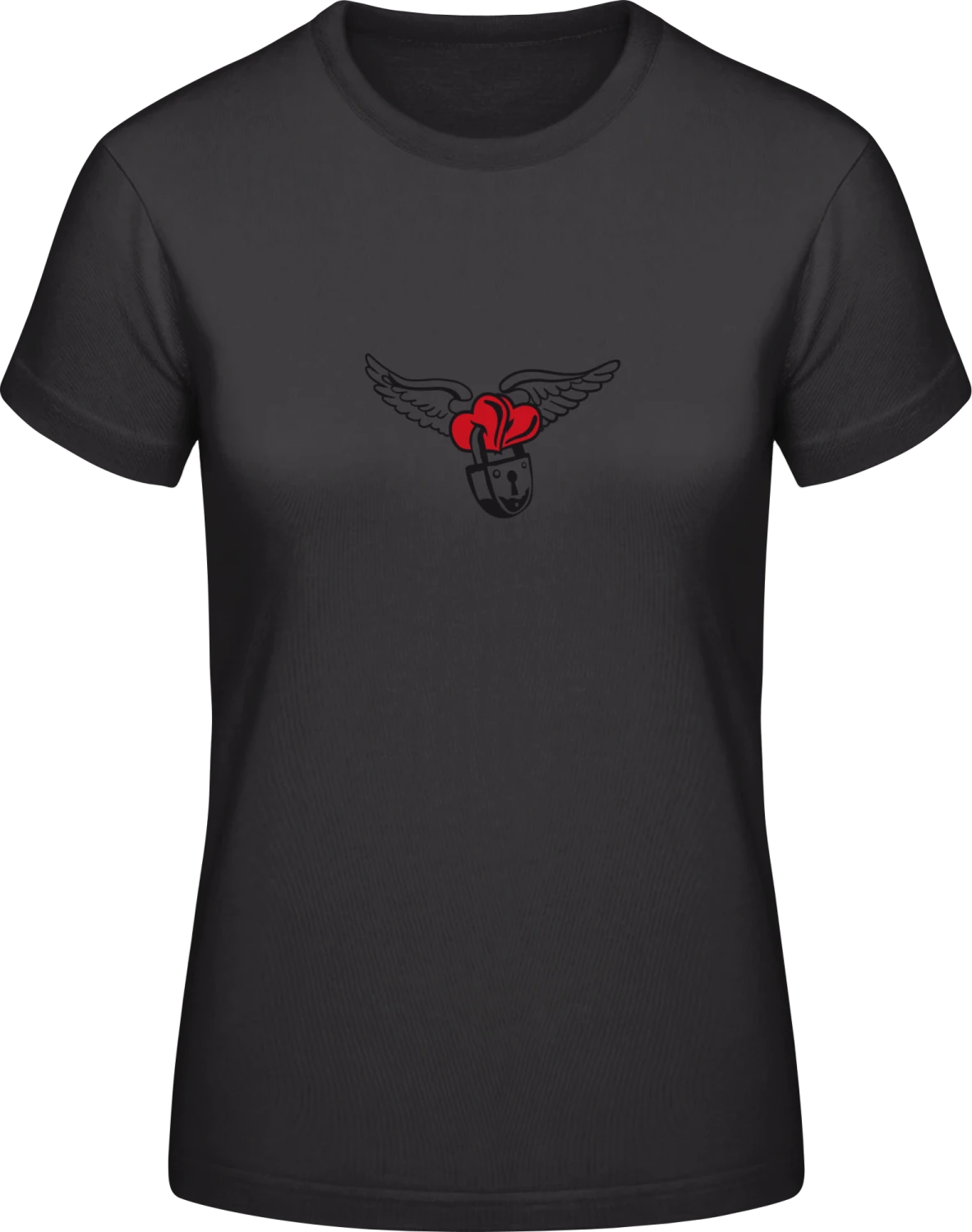 Love Wings - Black #E190 women T-Shirt - Front