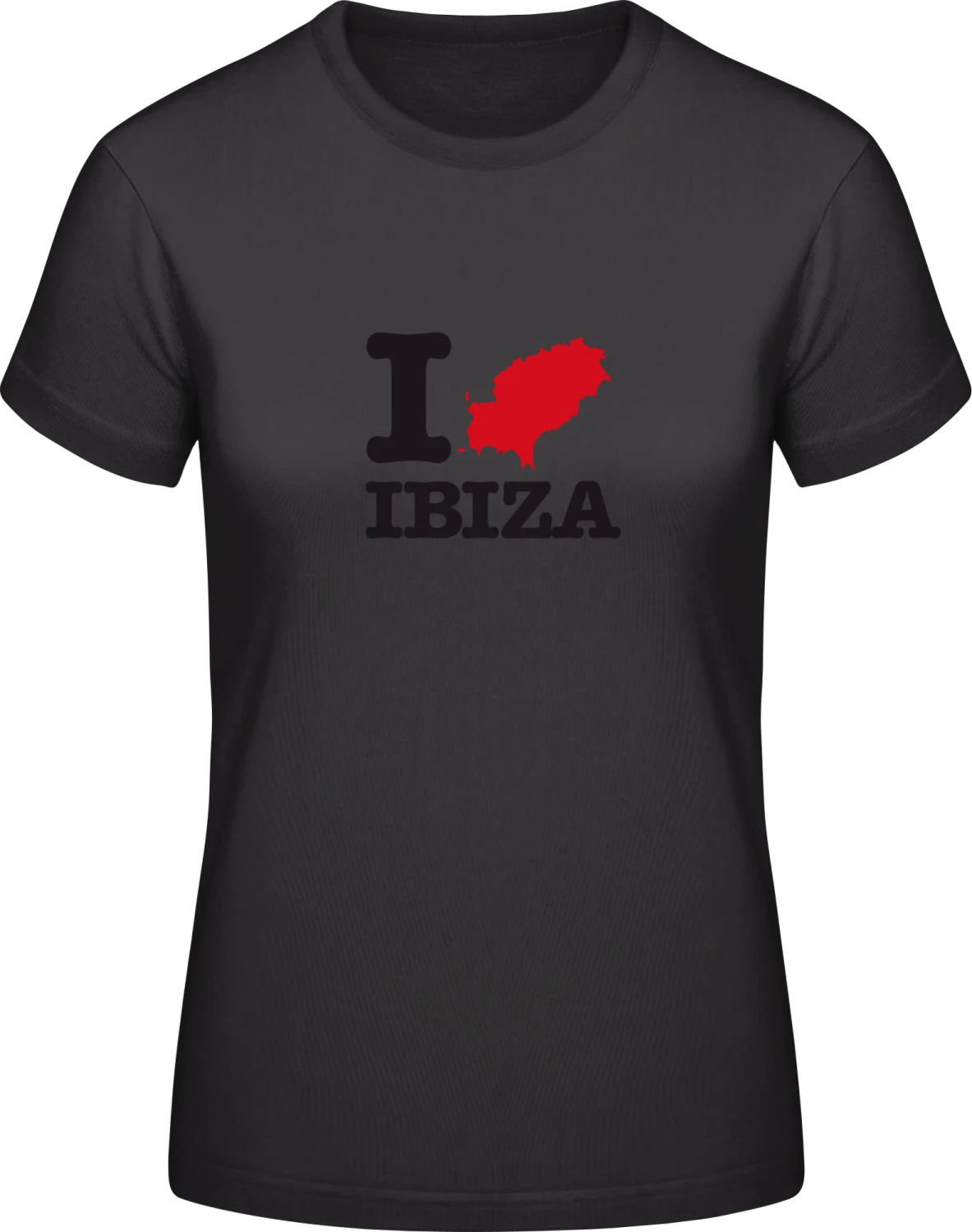 I Love Ibiza - Black #E190 women T-Shirt - Front