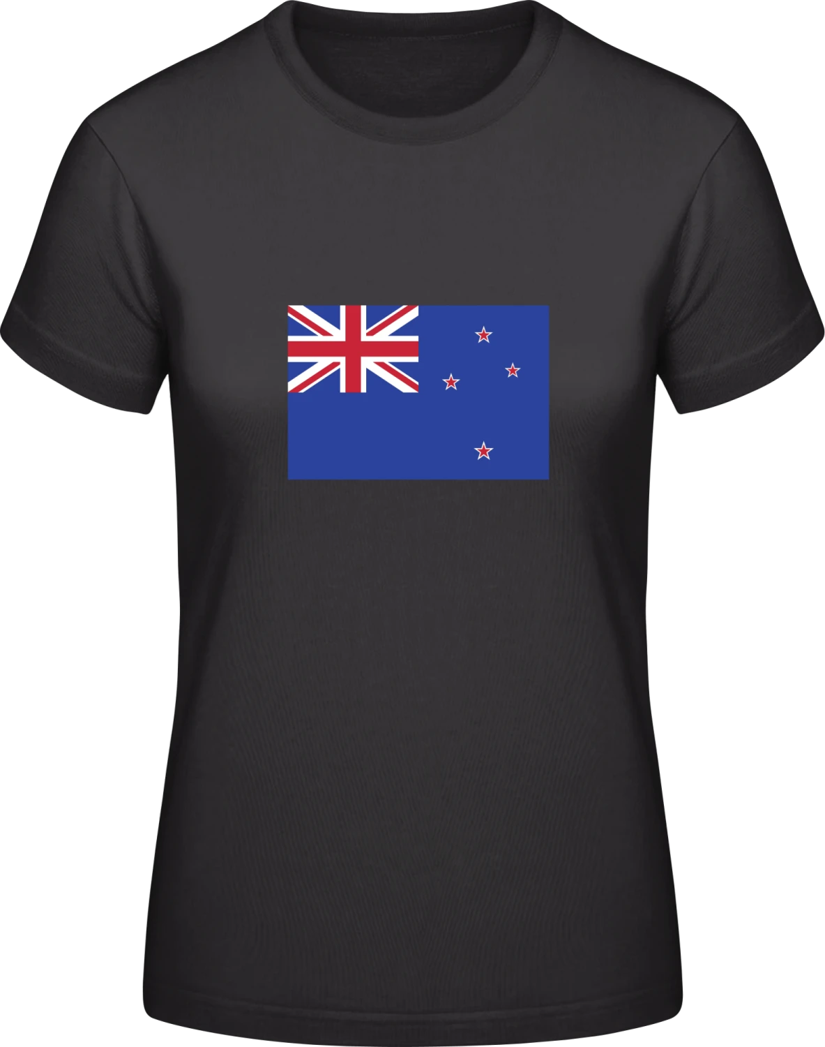 New Zeeland Flag - Black #E190 women T-Shirt - Front