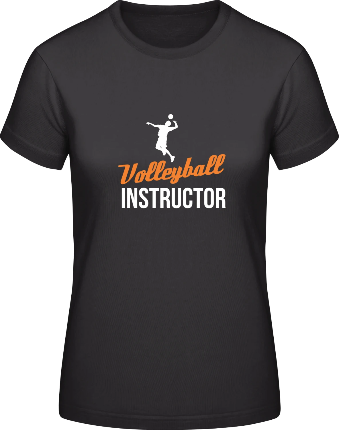 Volleyball Instructor - Black #E190 women T-Shirt - Front