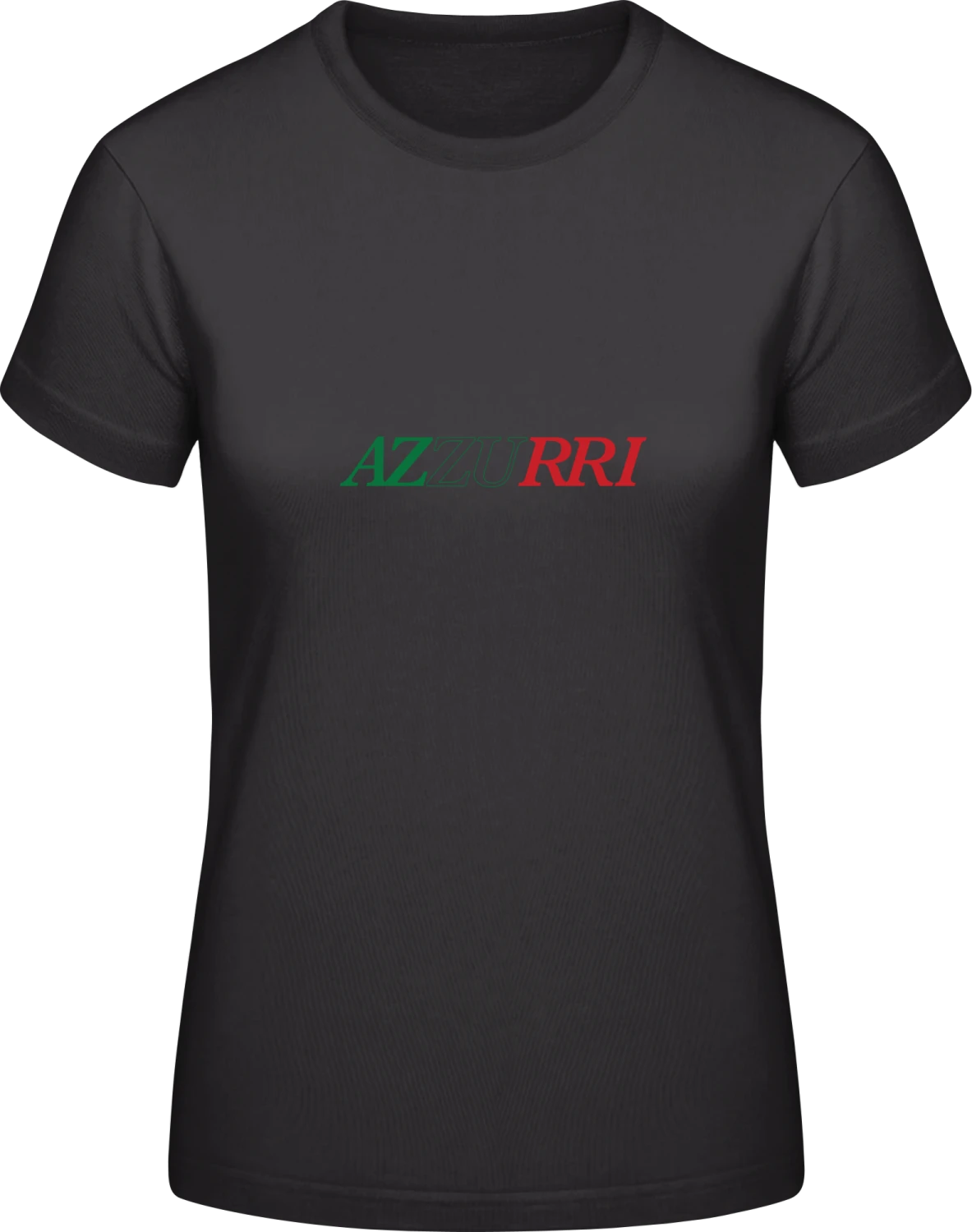 Azzurri - Black #E190 women T-Shirt - Front