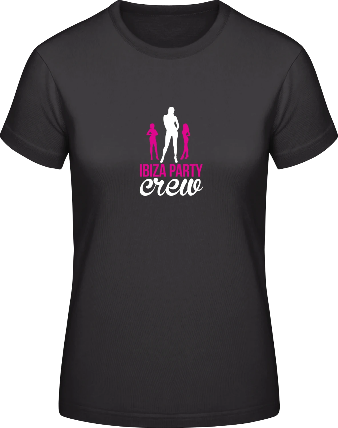 Ibiza Party Crew - Black #E190 women T-Shirt - Front