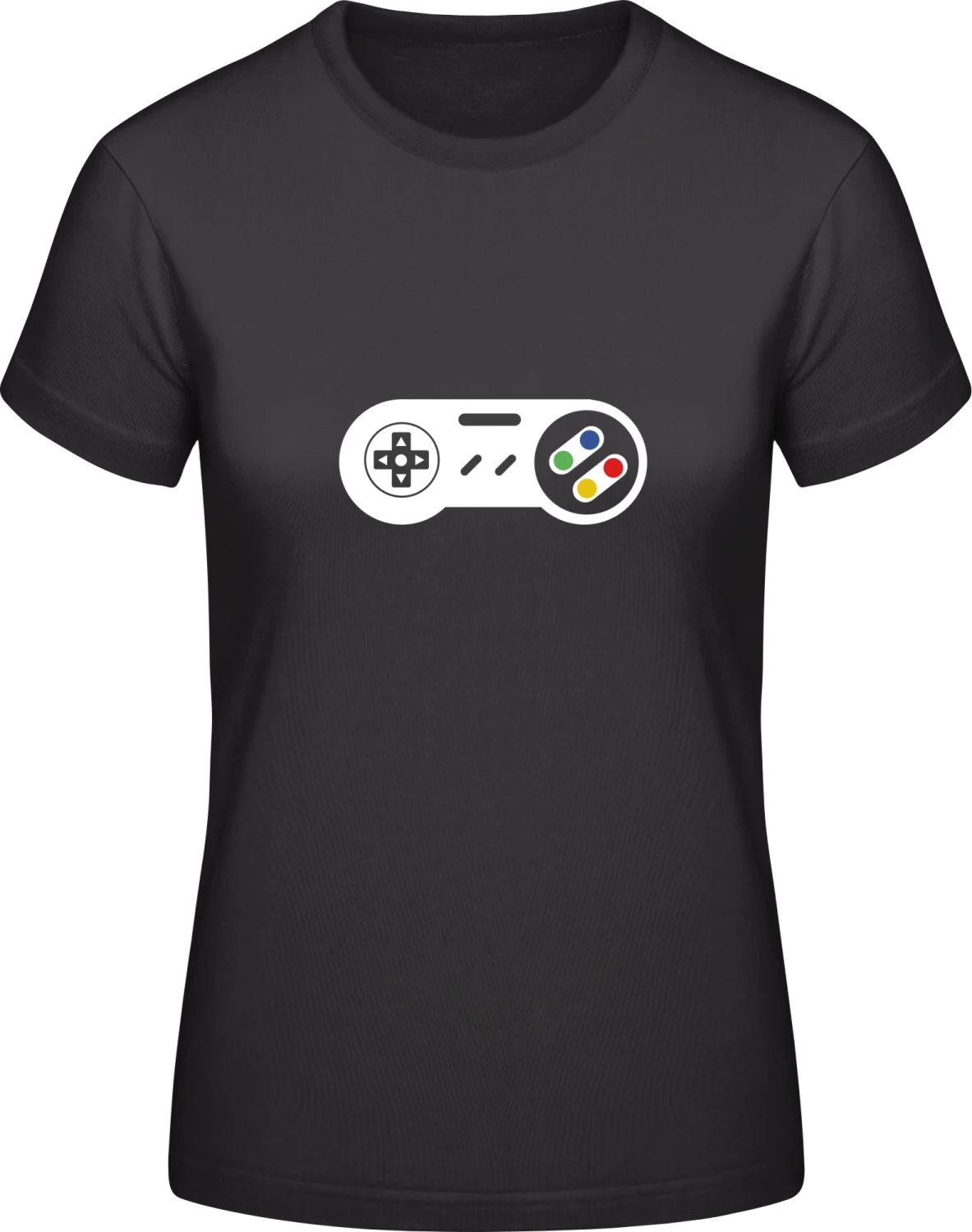 SNes Controller - Black #E190 women T-Shirt - Front