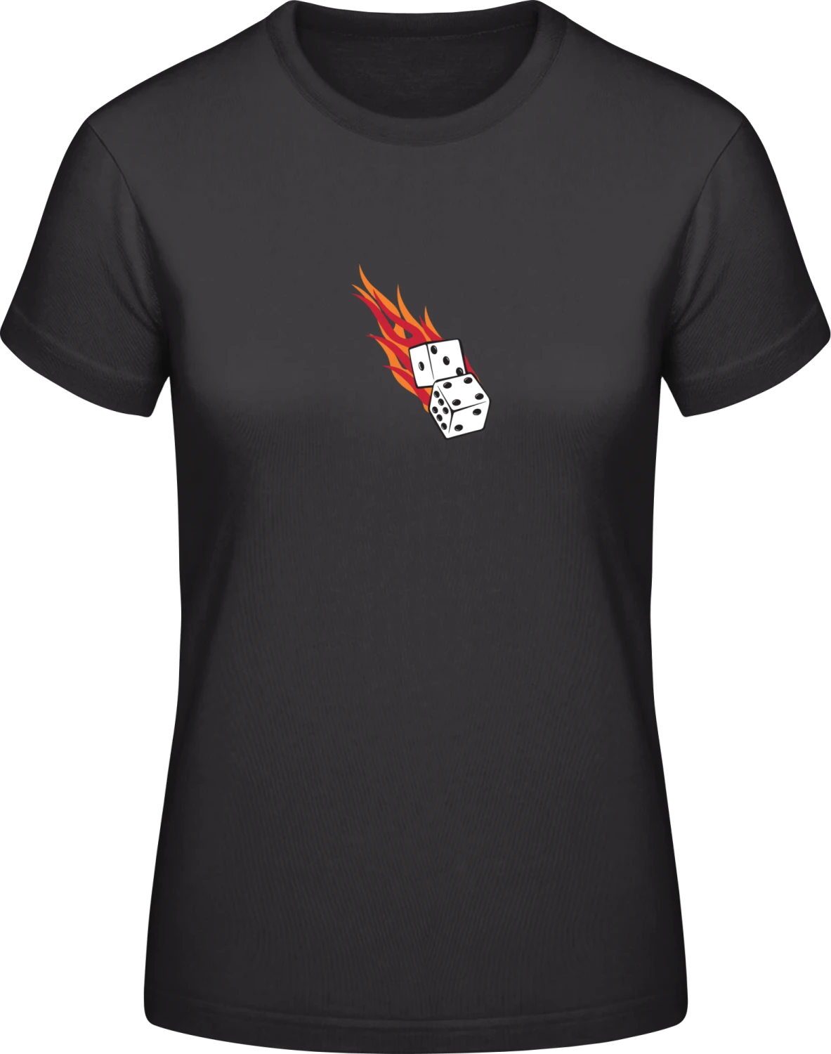 Fire Dices - Black #E190 women T-Shirt - Front