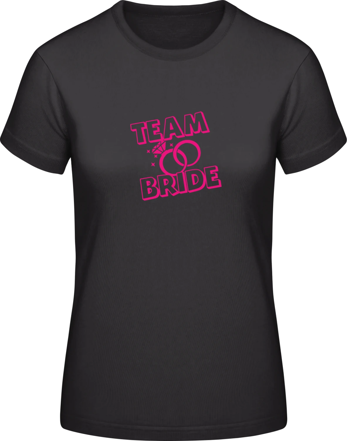 Team Bride Stag Night - Black #E190 women T-Shirt - Front