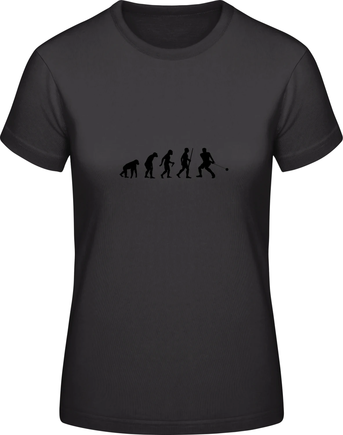 Hammer Throw Evolution - Black #E190 women T-Shirt - Front