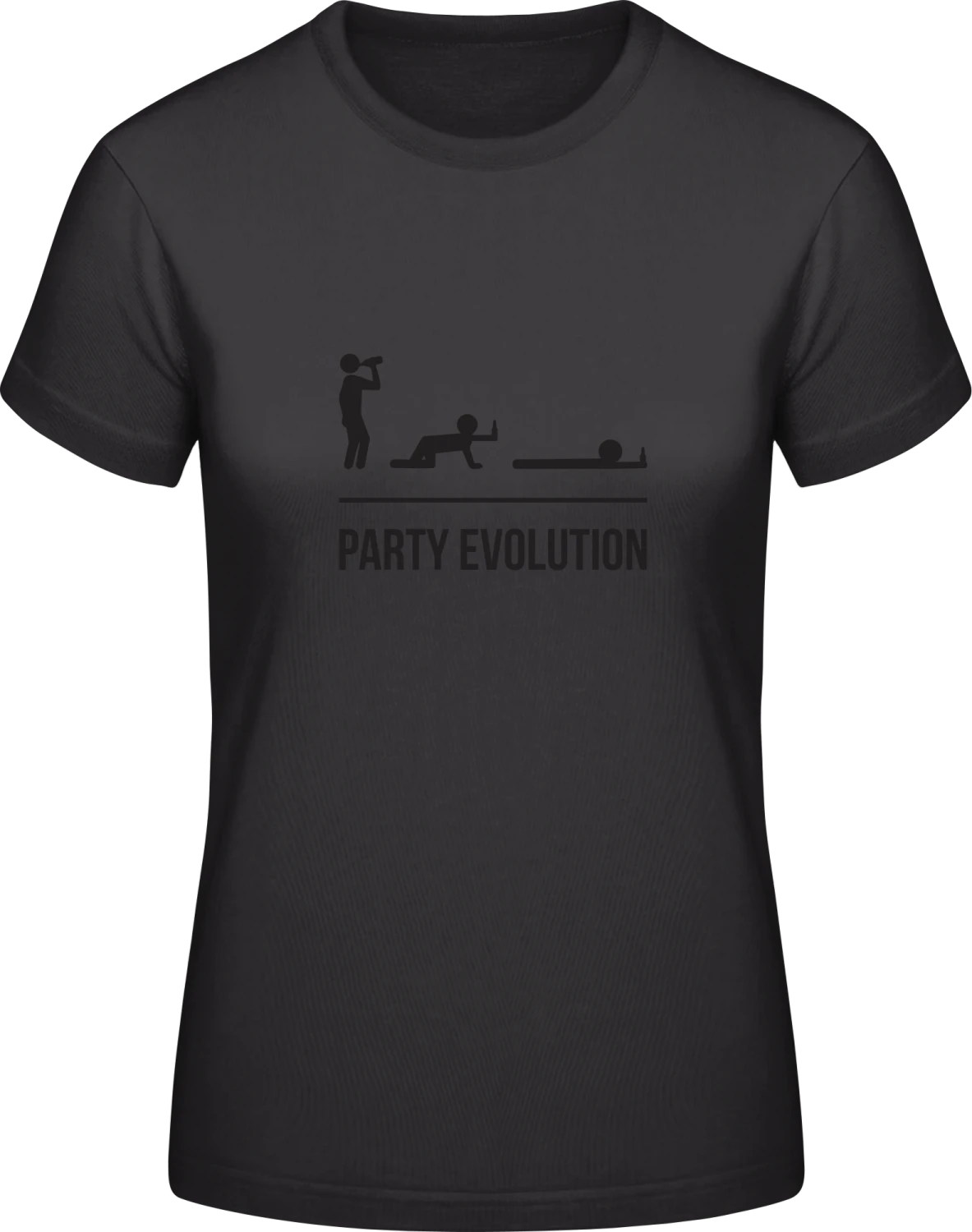 Party Evolution - Black #E190 women T-Shirt - Front