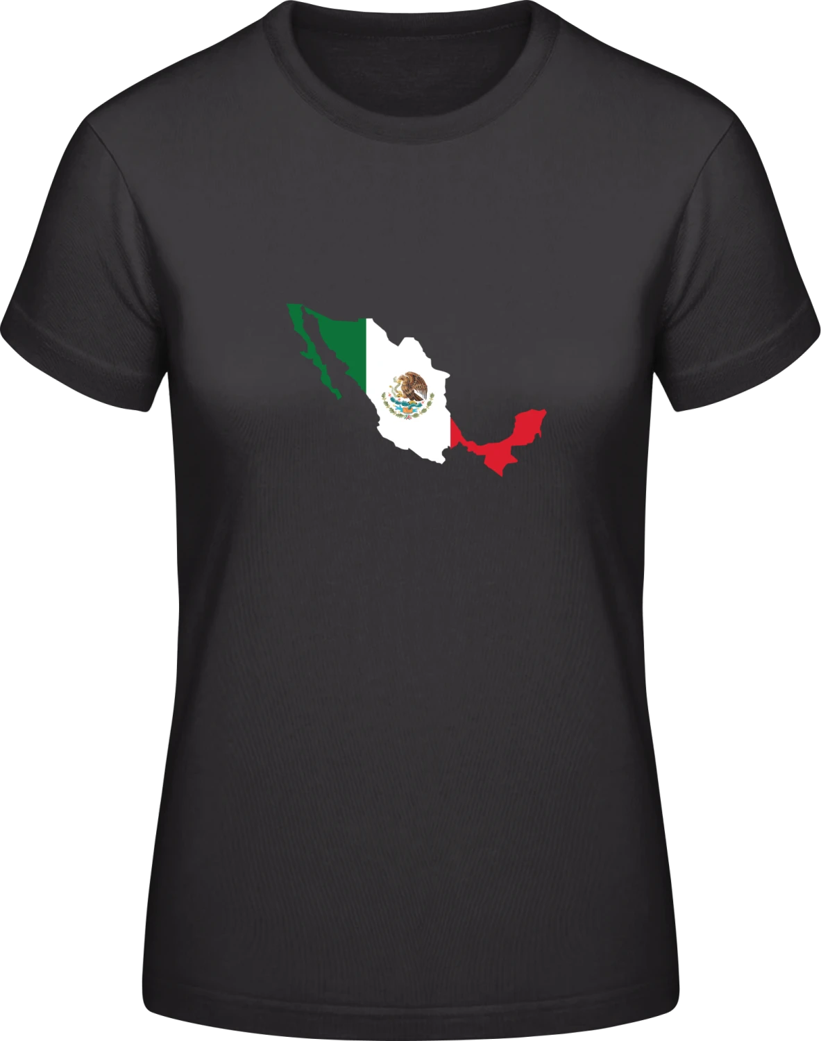 Mexican Map - Black #E190 women T-Shirt - Front