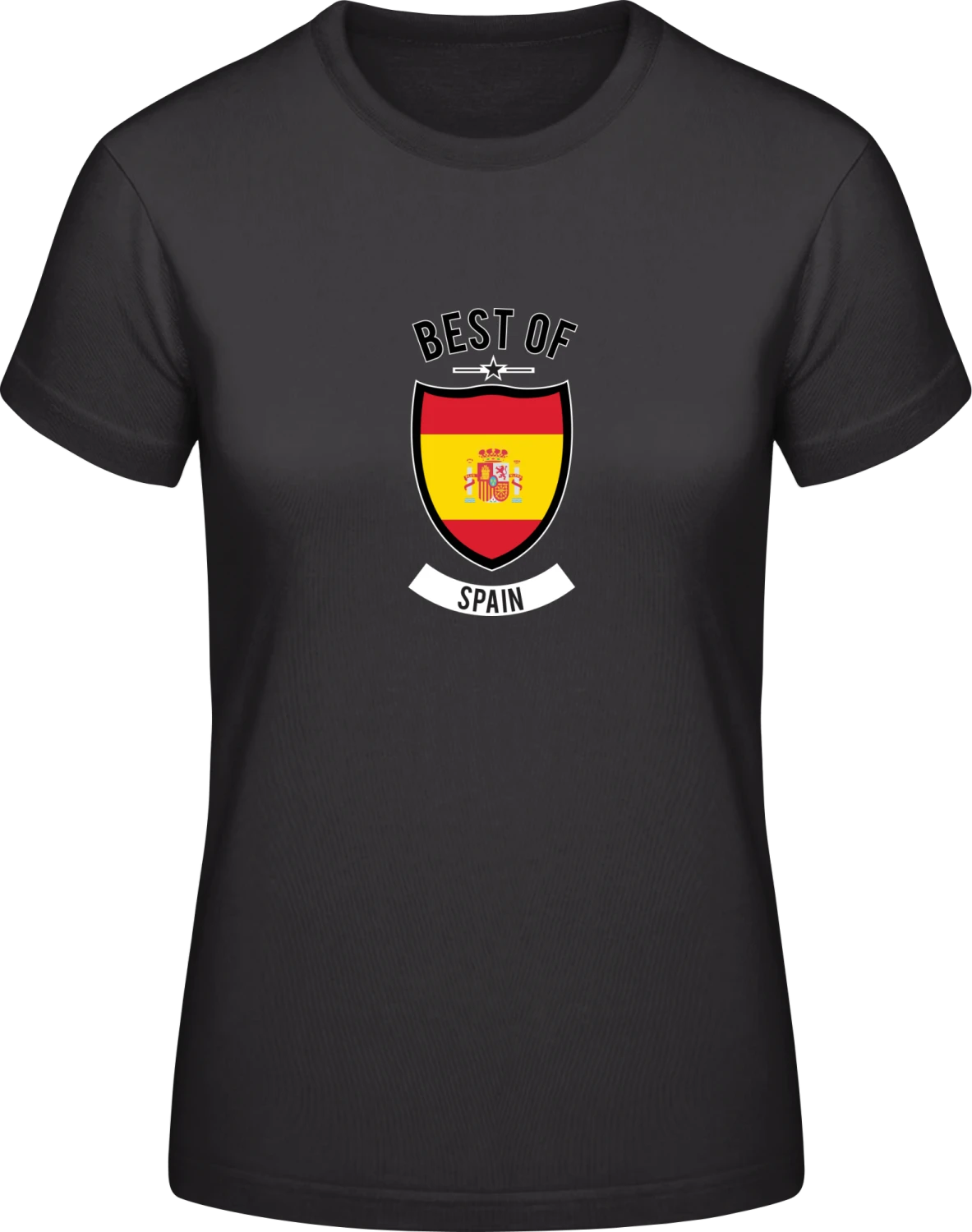 Best of Spain - Black #E190 women T-Shirt - Front