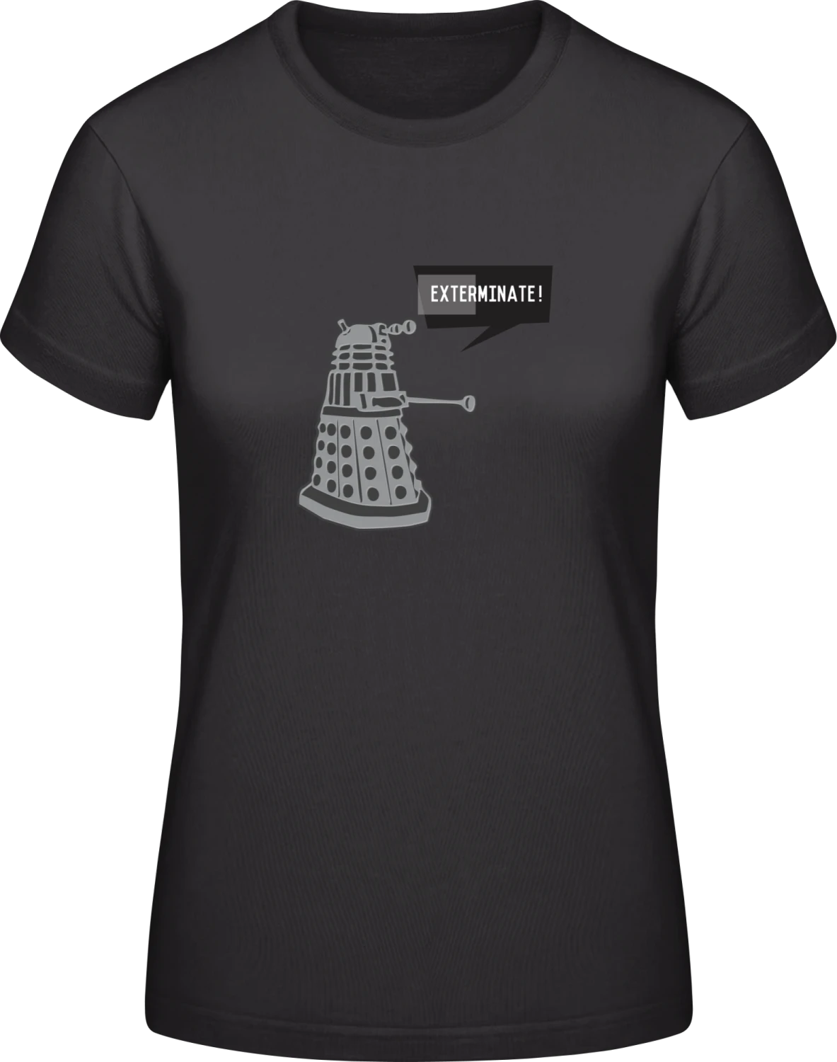 Exterminate - Black #E190 women T-Shirt - Front