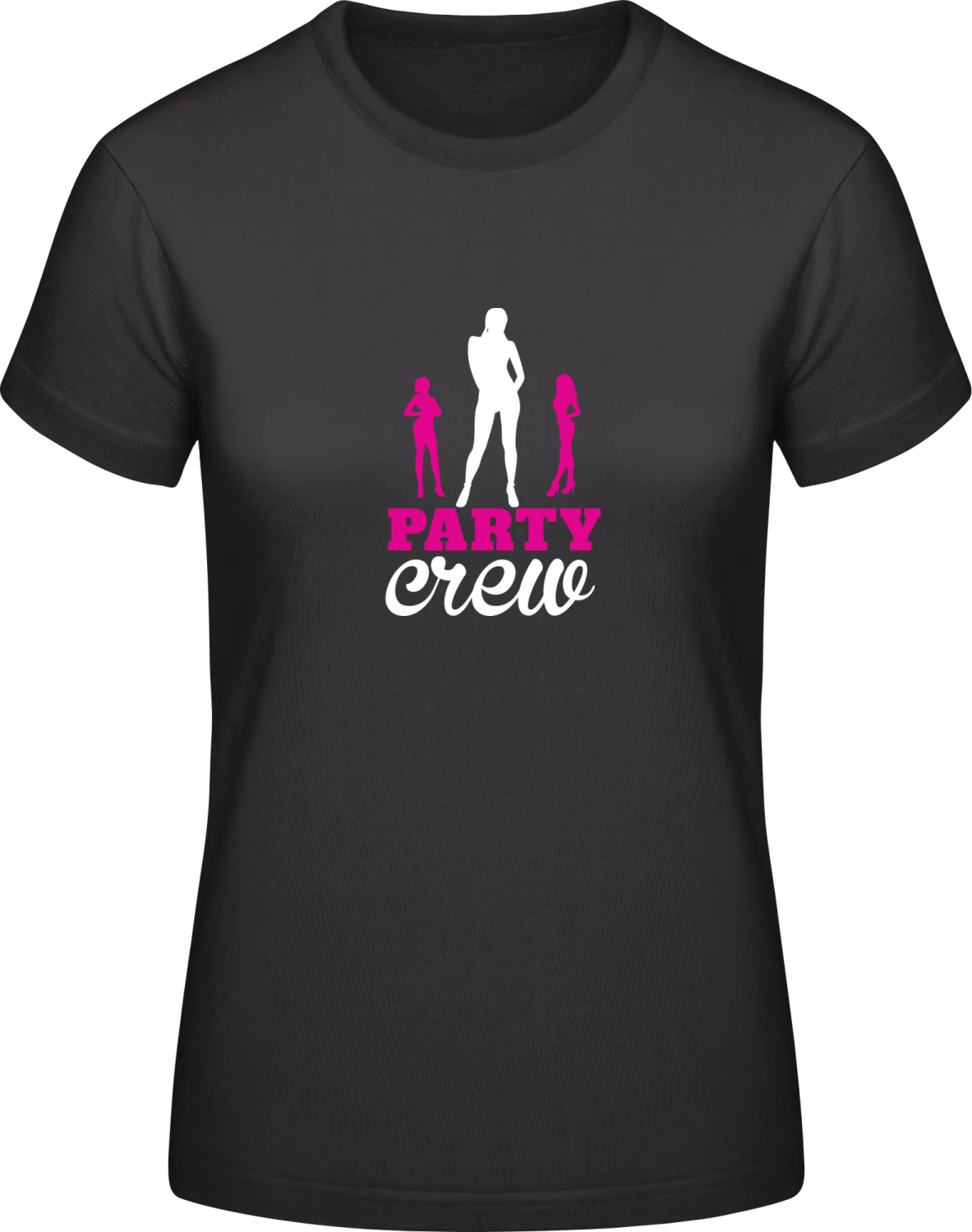 Ladies Party Crew - Black #E190 women T-Shirt - Front