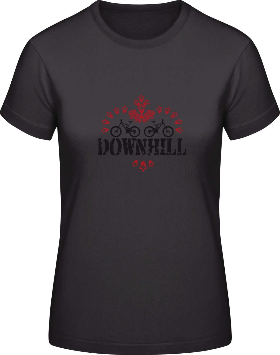 Downhill - Black #E190 women T-Shirt - Front