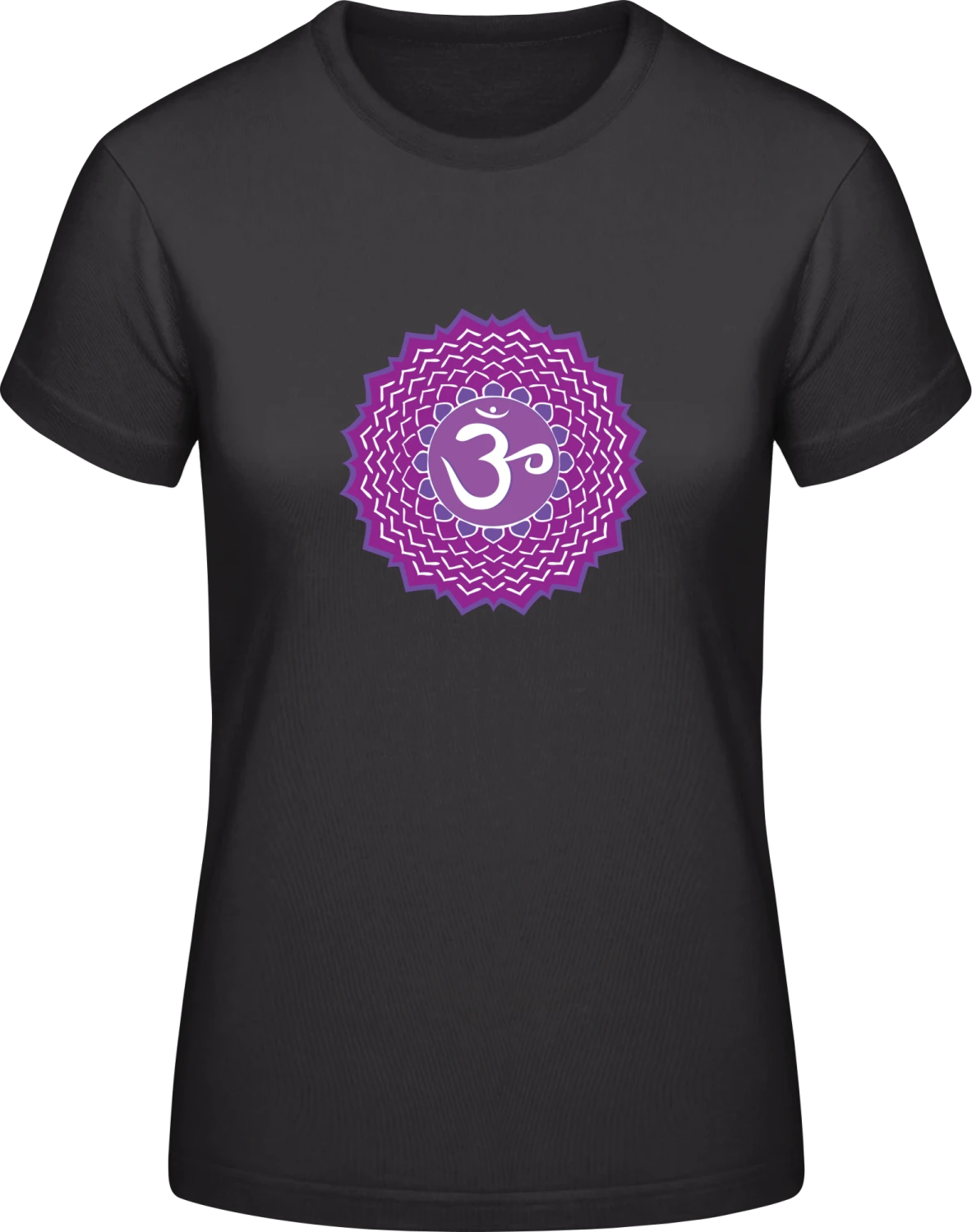 Chakra Sahasrara - Black #E190 women T-Shirt - Front