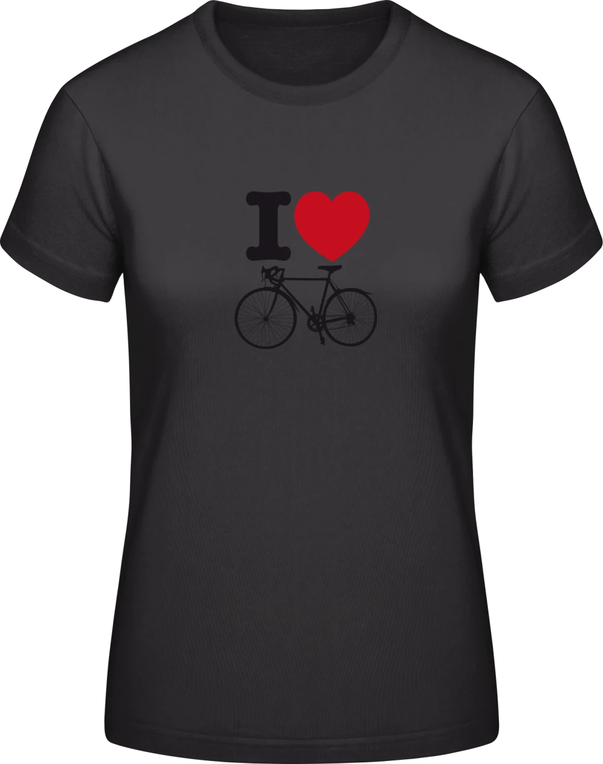 I Love My Bike - Black #E190 women T-Shirt - Front