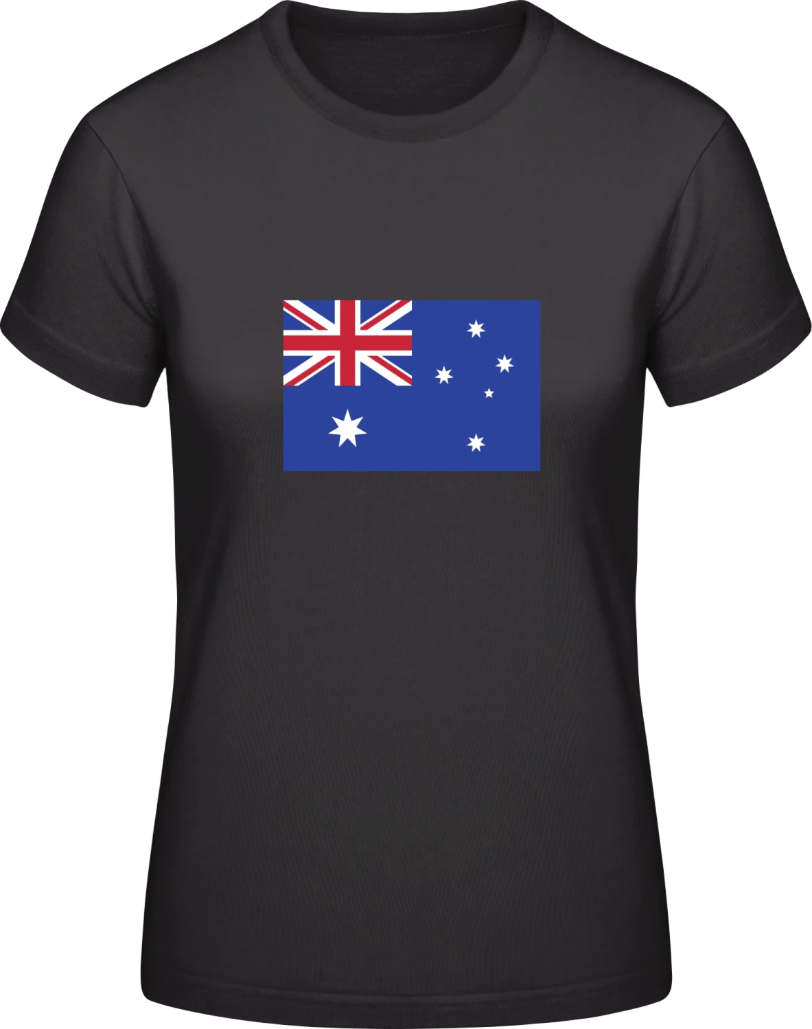 Australia Flag - Black #E190 women T-Shirt - Front