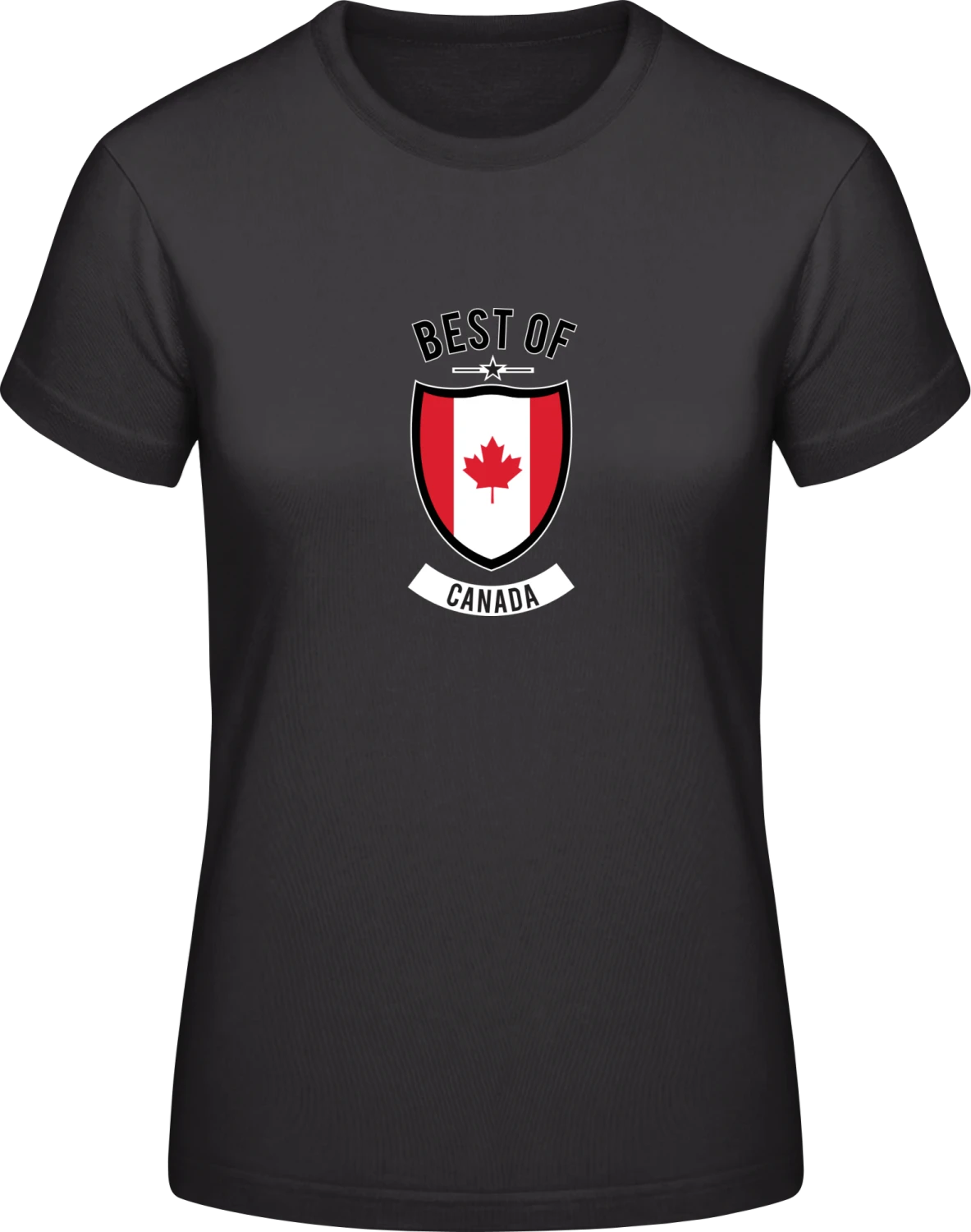 Best of Canada - Black #E190 women T-Shirt - Front