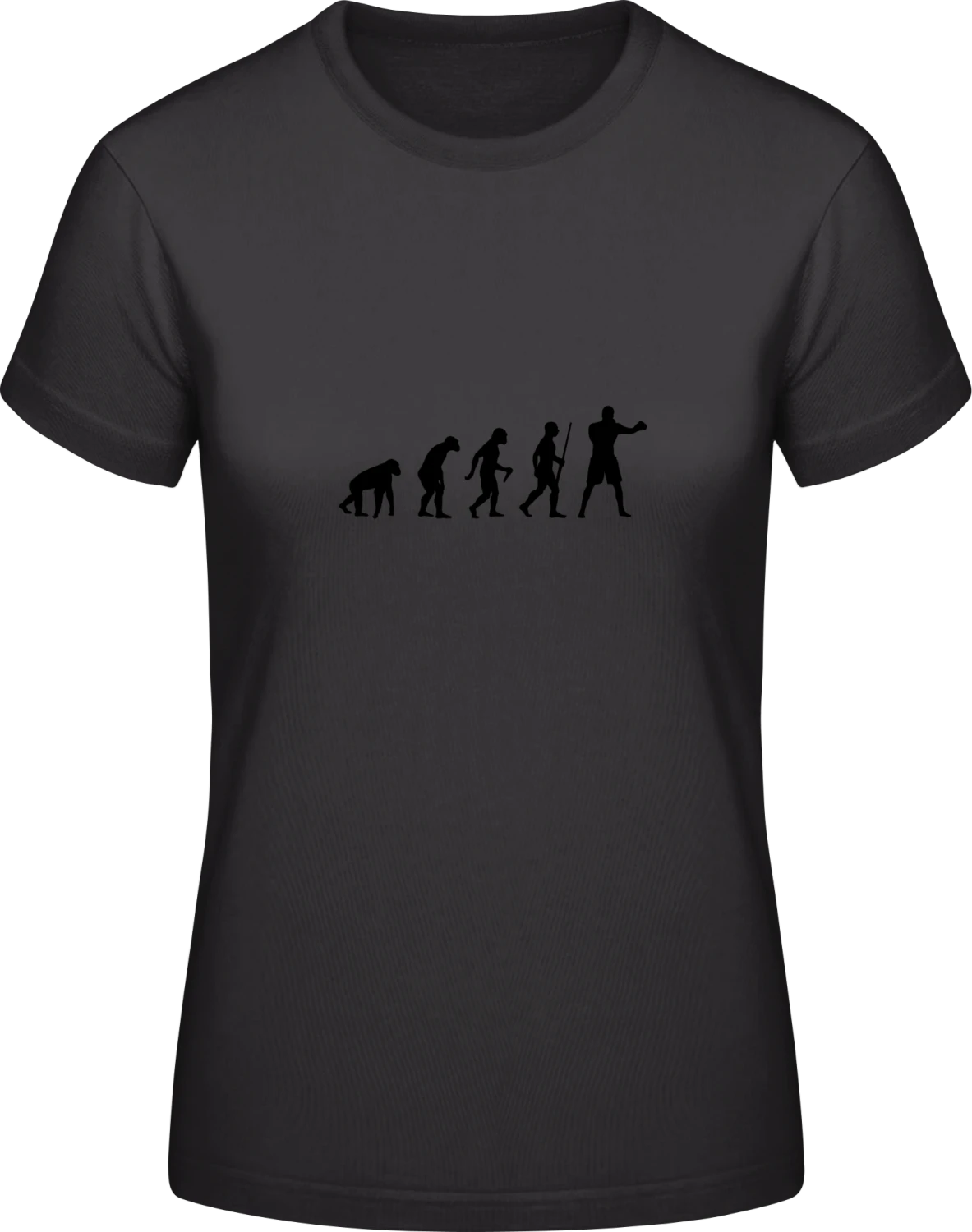 Boxer Evolution - Black #E190 women T-Shirt - Front