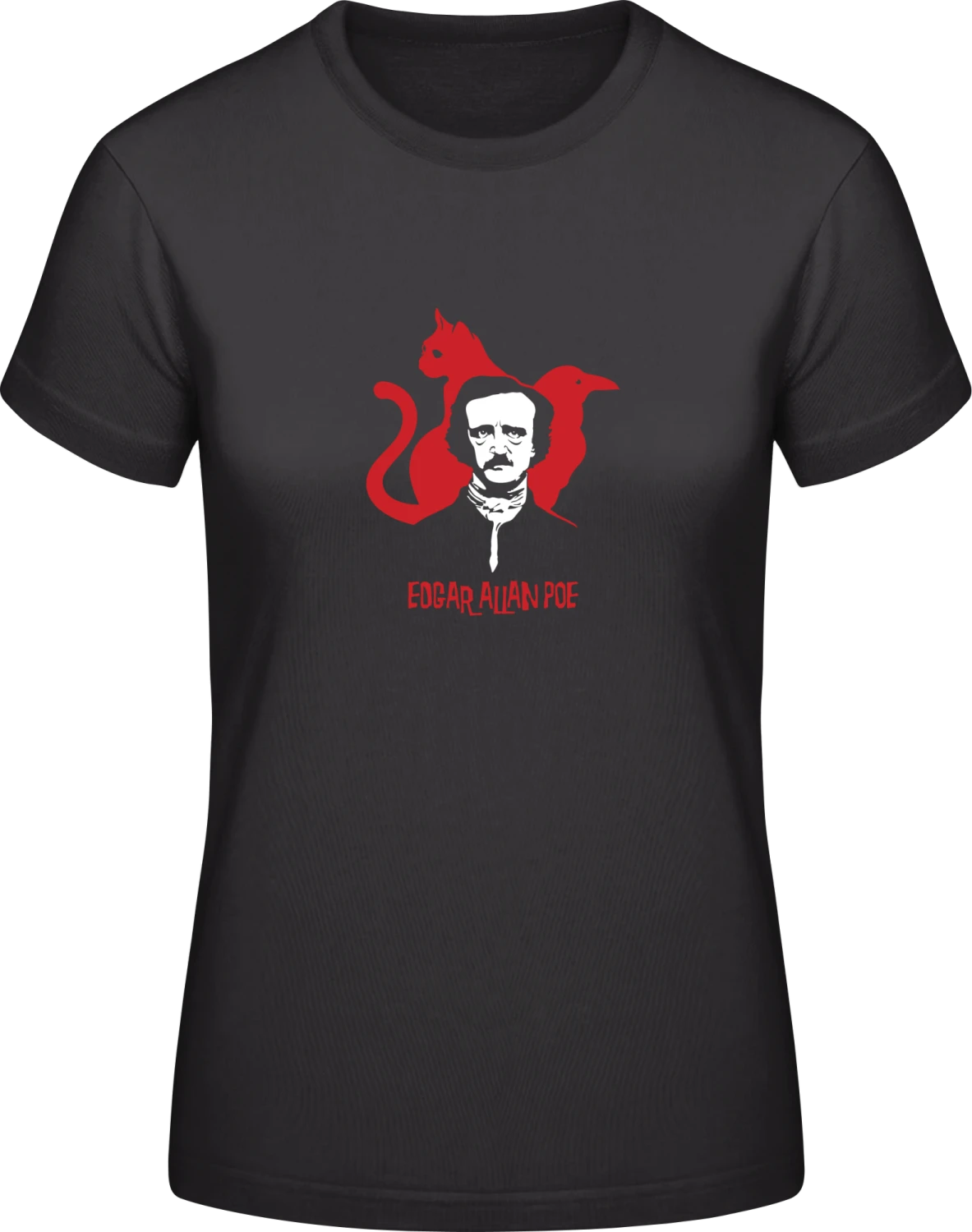 Edgar Allan Poe - Black #E190 women T-Shirt - Front