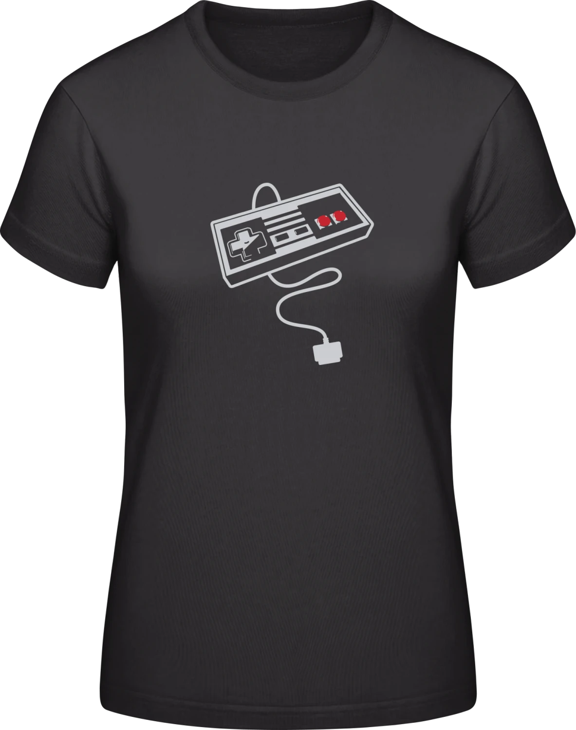 NES Controller - Black #E190 women T-Shirt - Front