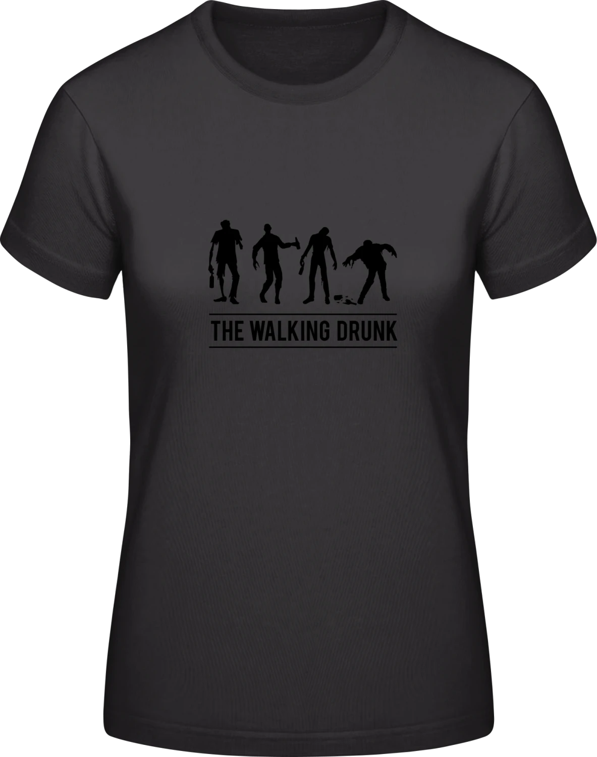 Drunk Party Zombies - Black #E190 women T-Shirt - Front