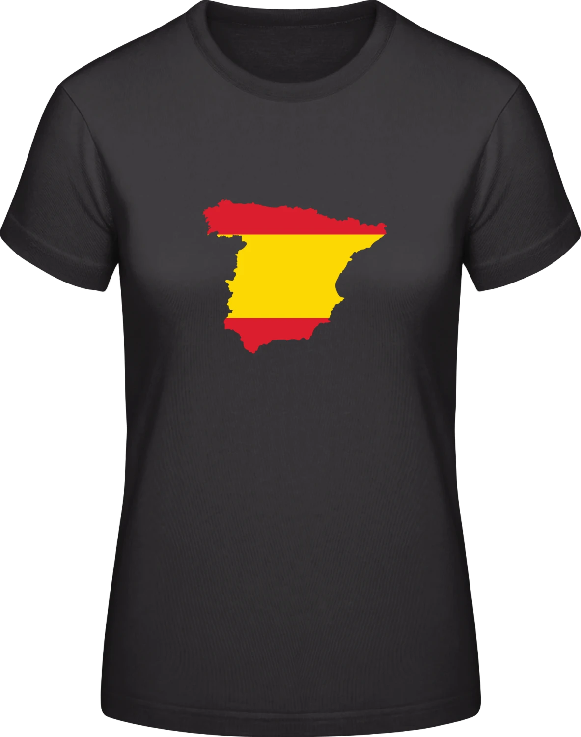 Spain Map - Black #E190 women T-Shirt - Front