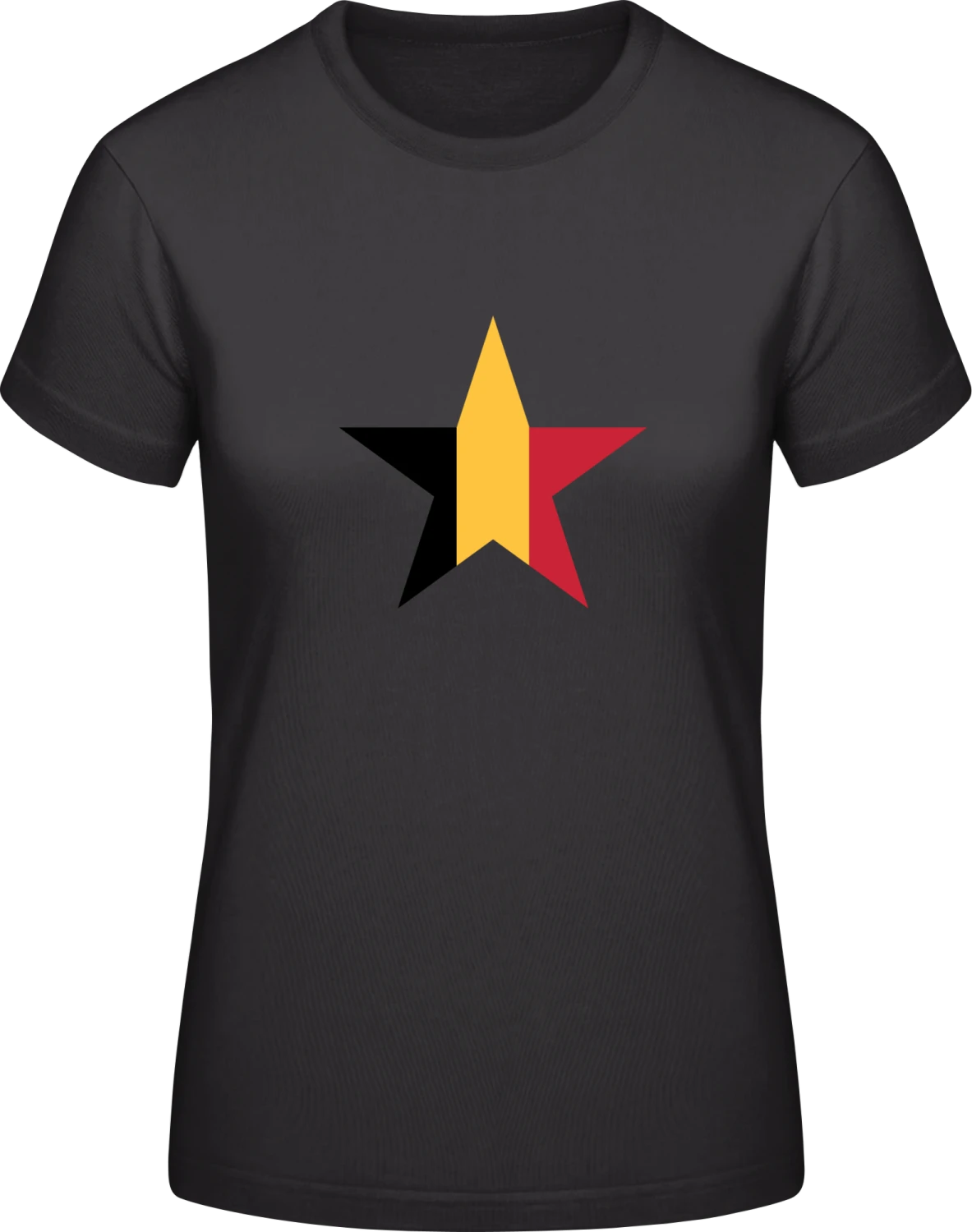 Belgian Star - Black #E190 women T-Shirt - Front