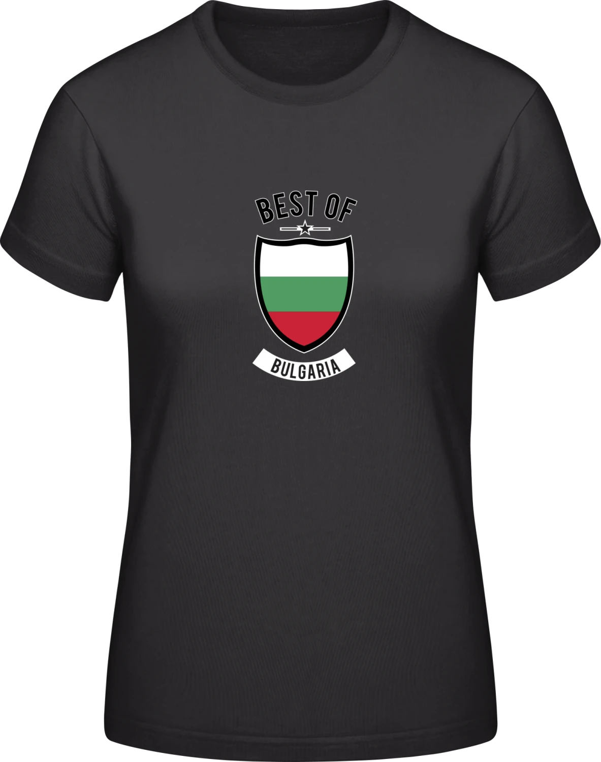 Best of Bulgaria - Black #E190 women T-Shirt - Front