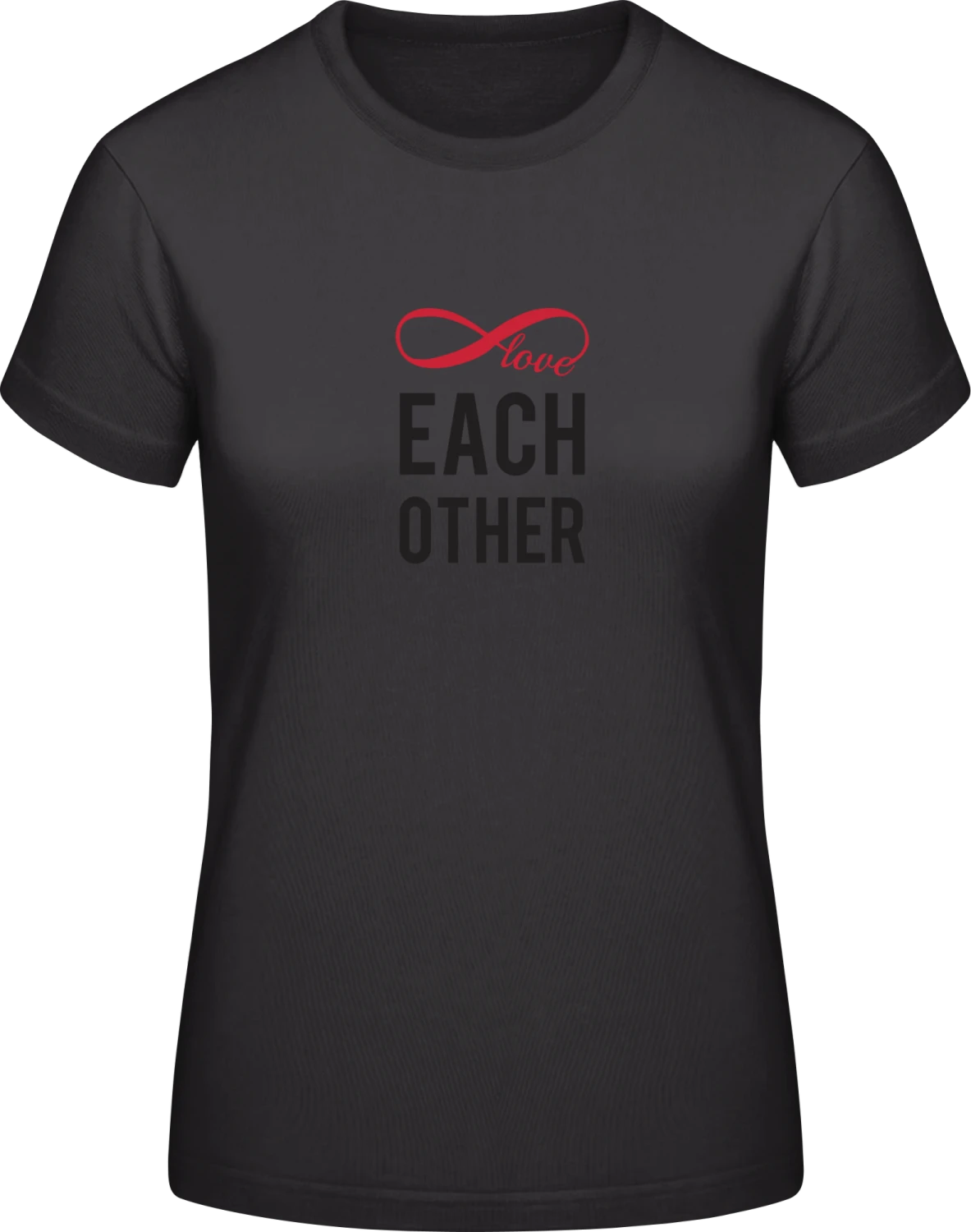 Love Each Other - Black #E190 women T-Shirt - Front