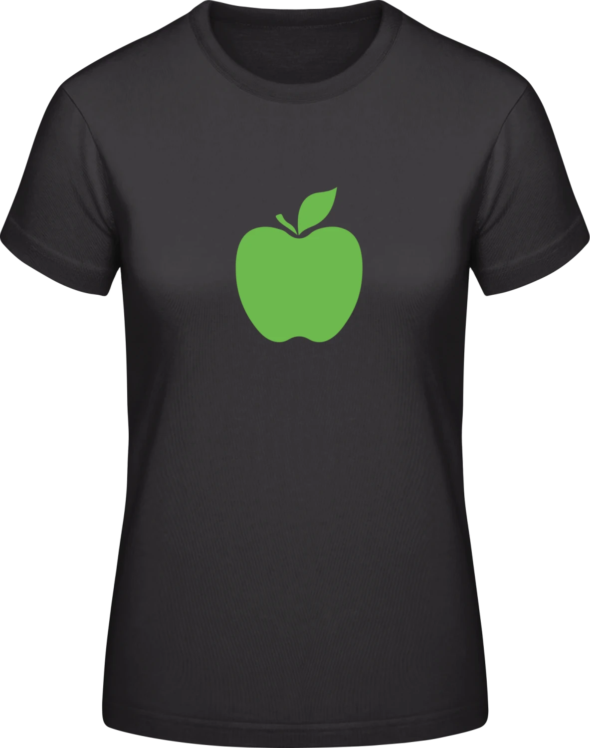 Apple Icon - Black #E190 women T-Shirt - Front