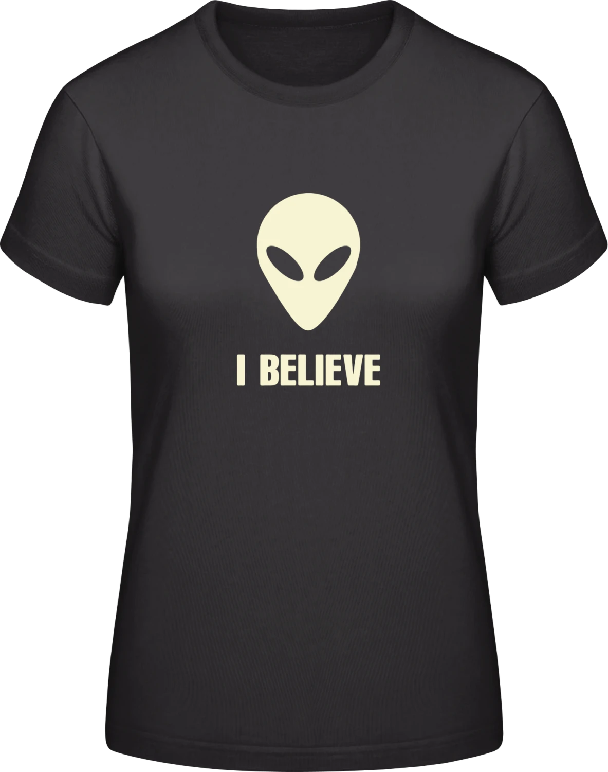 UFO Believer - Black #E190 women T-Shirt - Front