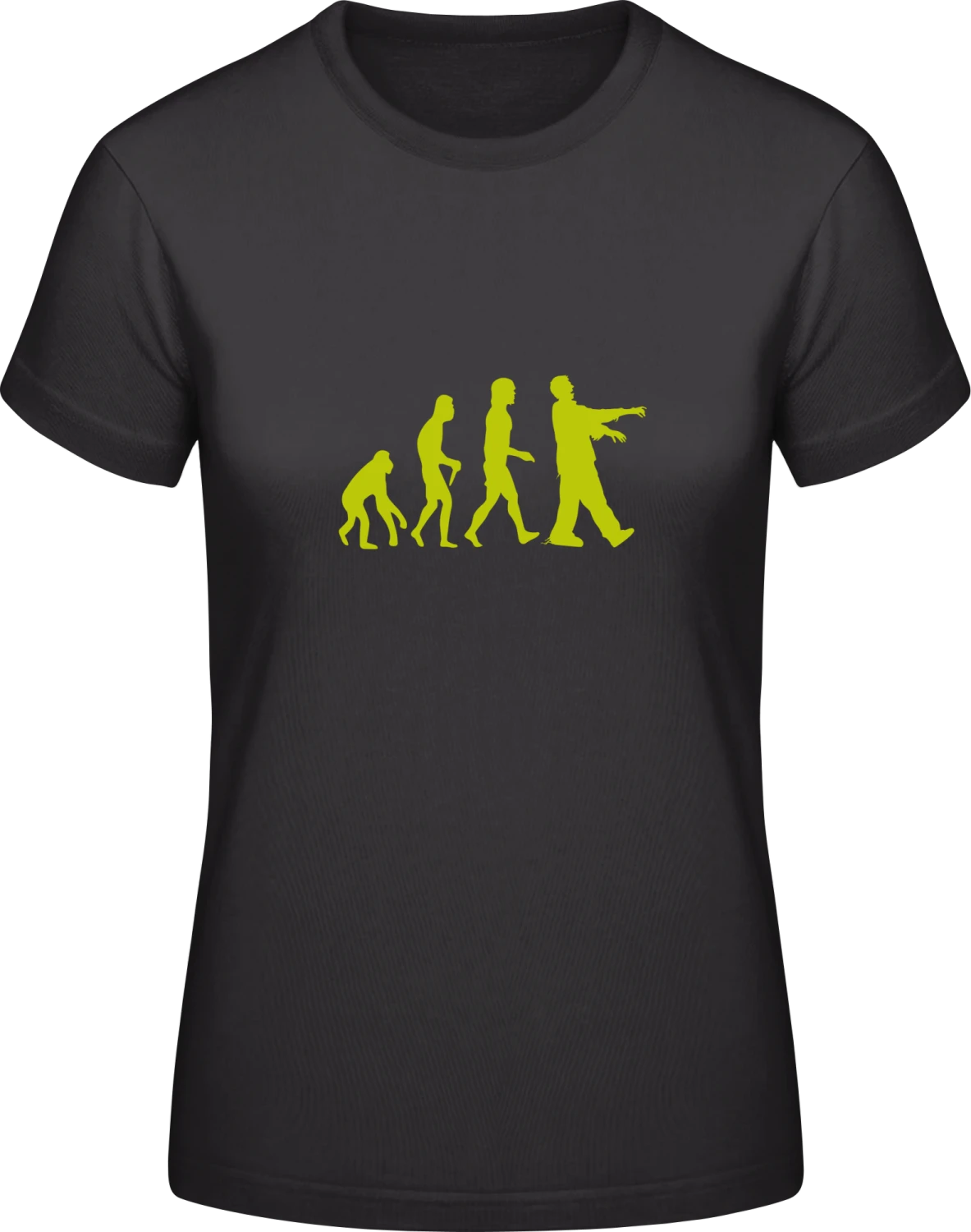 Zombie Evolution - Black #E190 women T-Shirt - Front