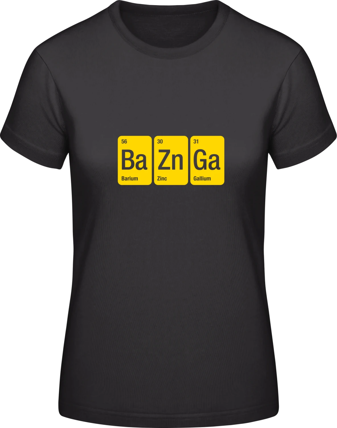 Bazinga - Black #E190 women T-Shirt - Front