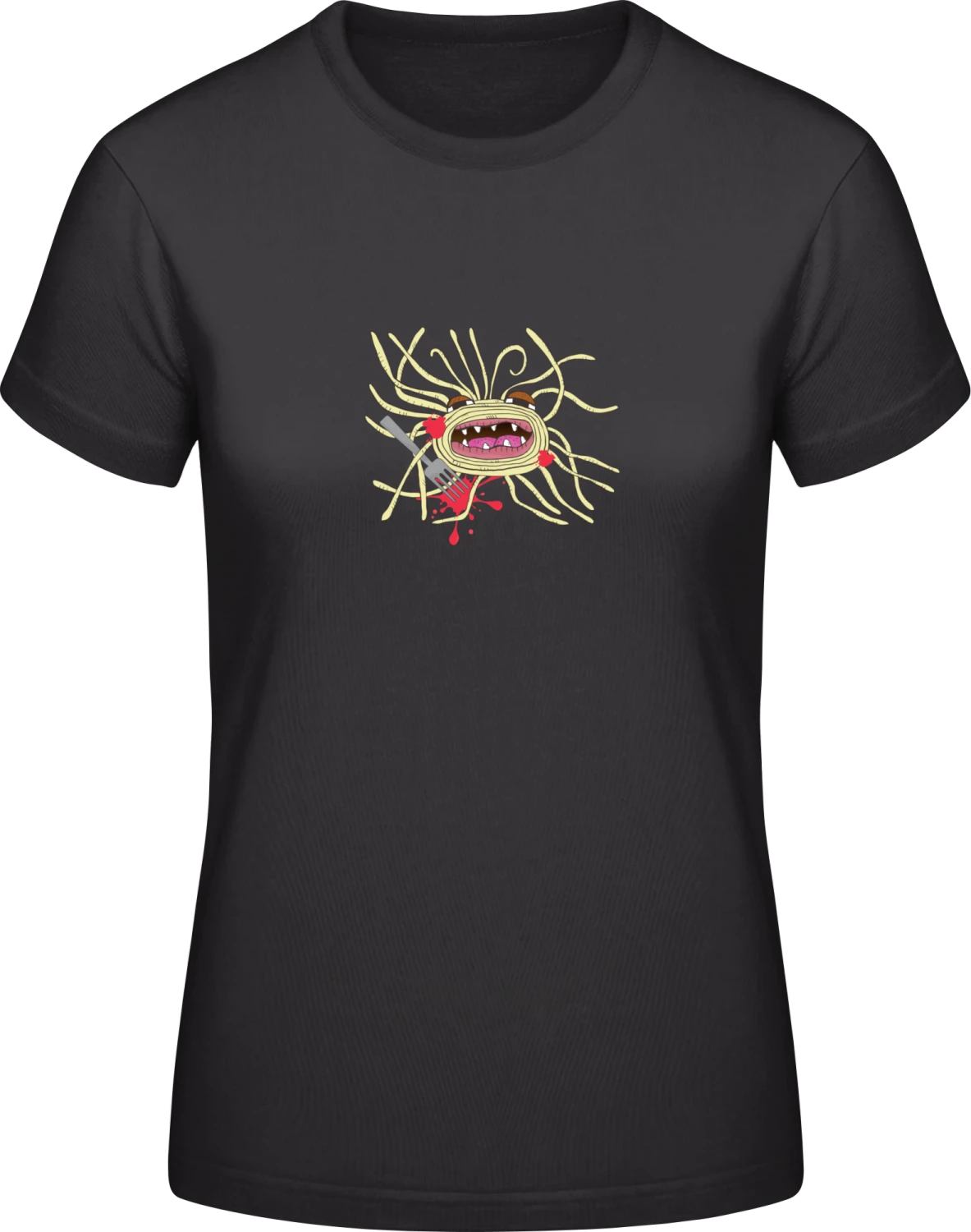 Spaghetti Monster - Black #E190 women T-Shirt - Front