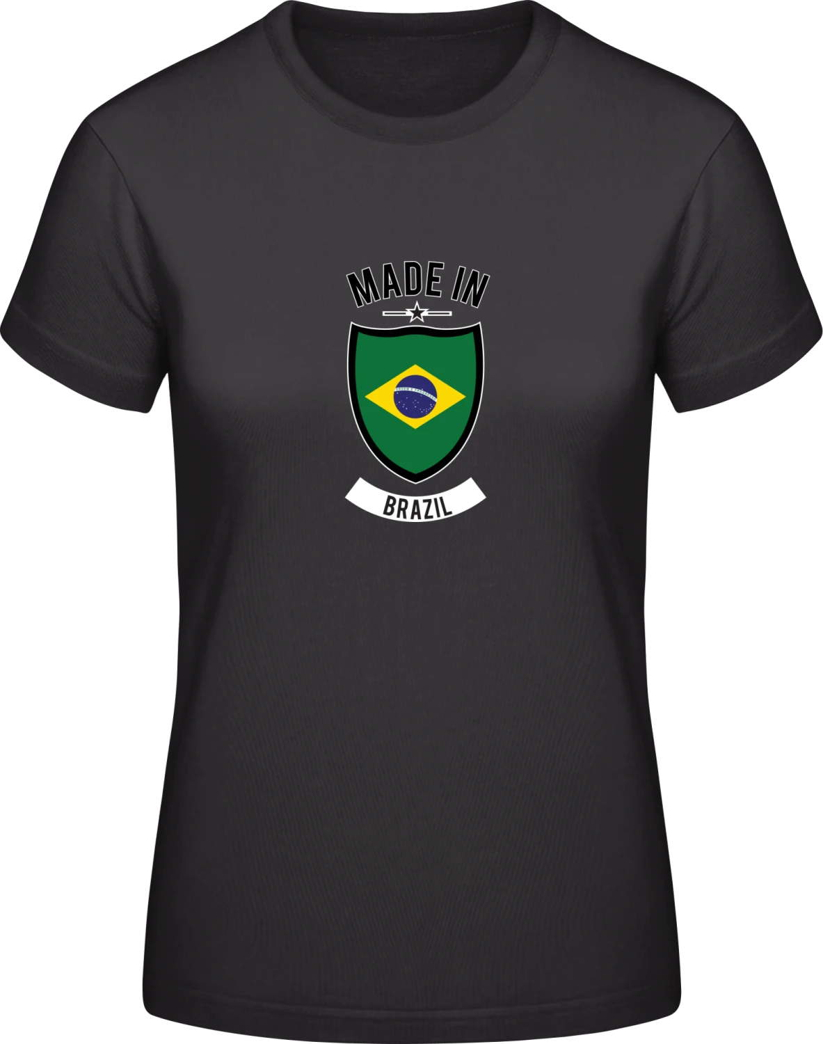 Made in Brazil - Black #E190 women T-Shirt - Front