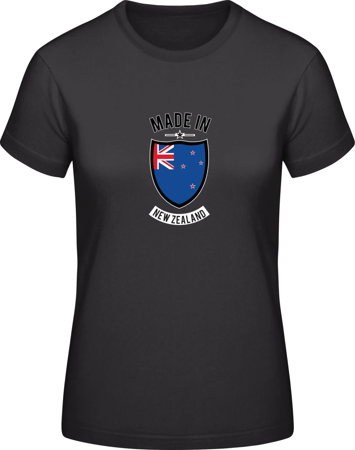 Made in New Zealand - Black #E190 women T-Shirt - Front