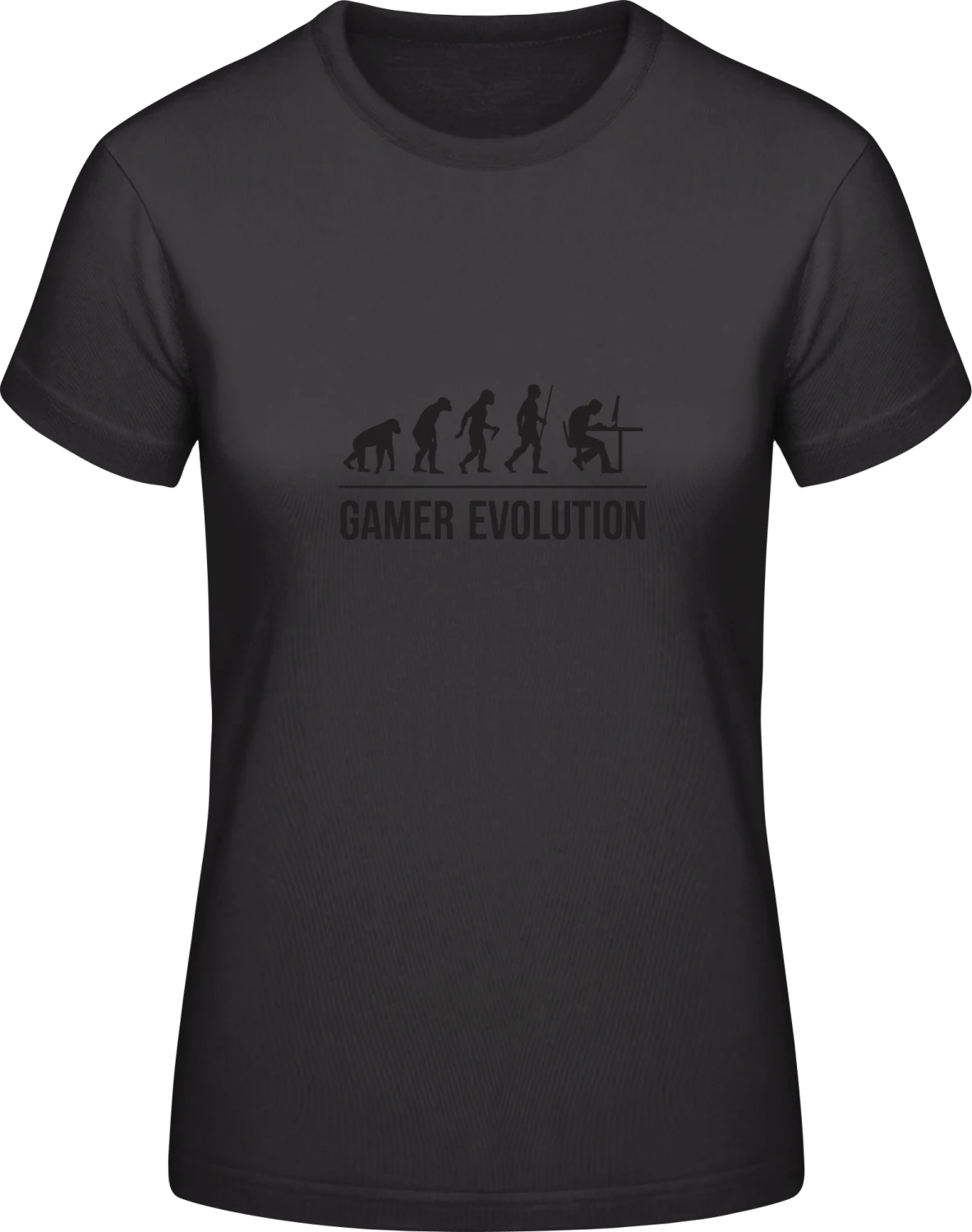 Gamer Evolution - Black #E190 women T-Shirt - Front